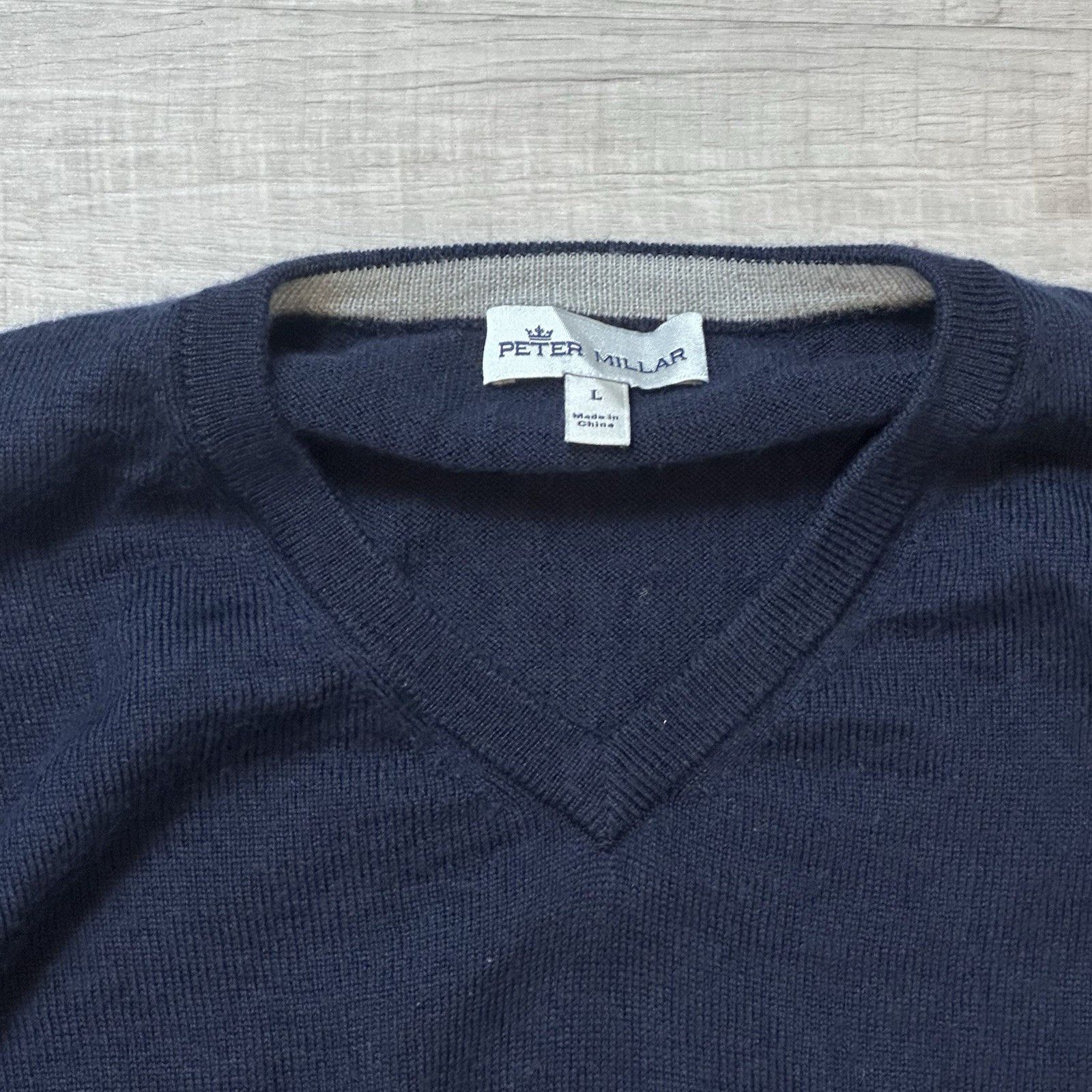 Peter Millar Peter Millar V-Neck Sweater Wool Silk Blend Mens Large Size US L / EU 52-54 / 3 - 7 Thumbnail
