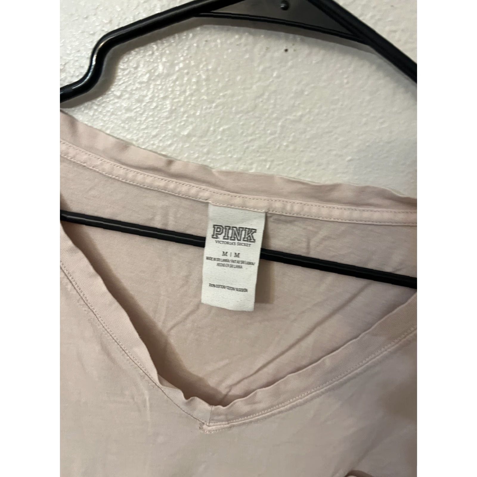 Victoria's Secret Vintage Victoria's Secret Pink T-Shirt Womens M Pullover Long Sleeve V-Neck Cotton Casual Size M / US 6-8 / IT 42-44 - 3 Thumbnail