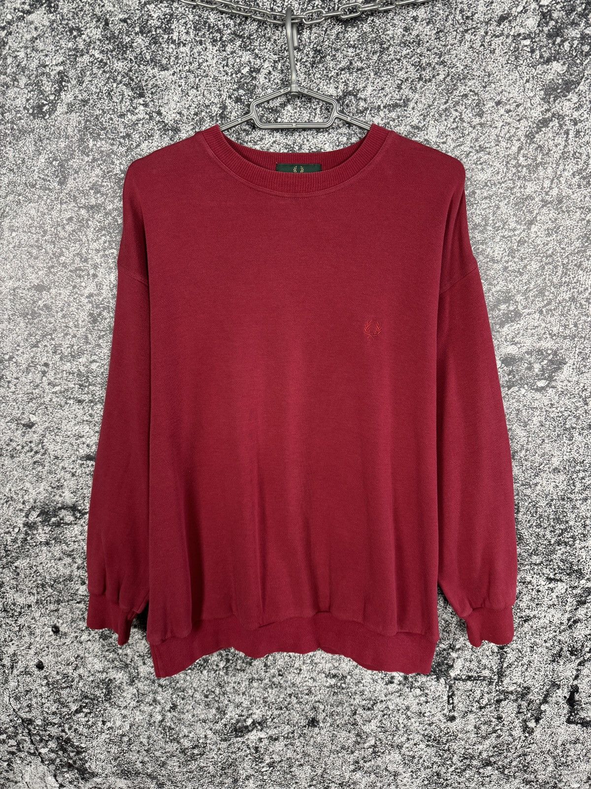 Fred Perry Vintage Crewneck Sweatshirt 90s Casual Size L