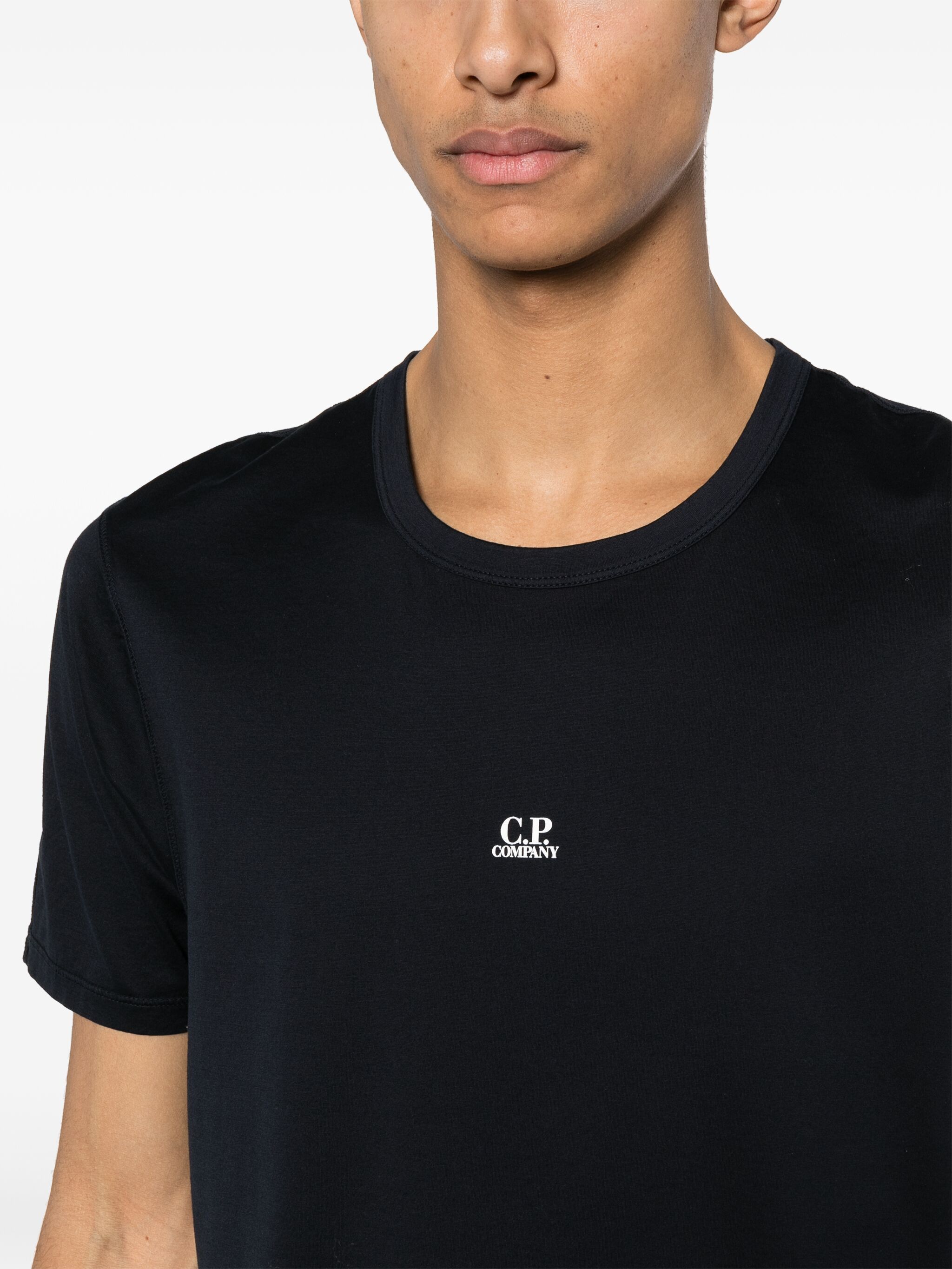C.P. Company o1y1224 Logo Crewneck T-Shirt in Midnight Blue Size US XXL / EU 58 / 5 - 5 Thumbnail