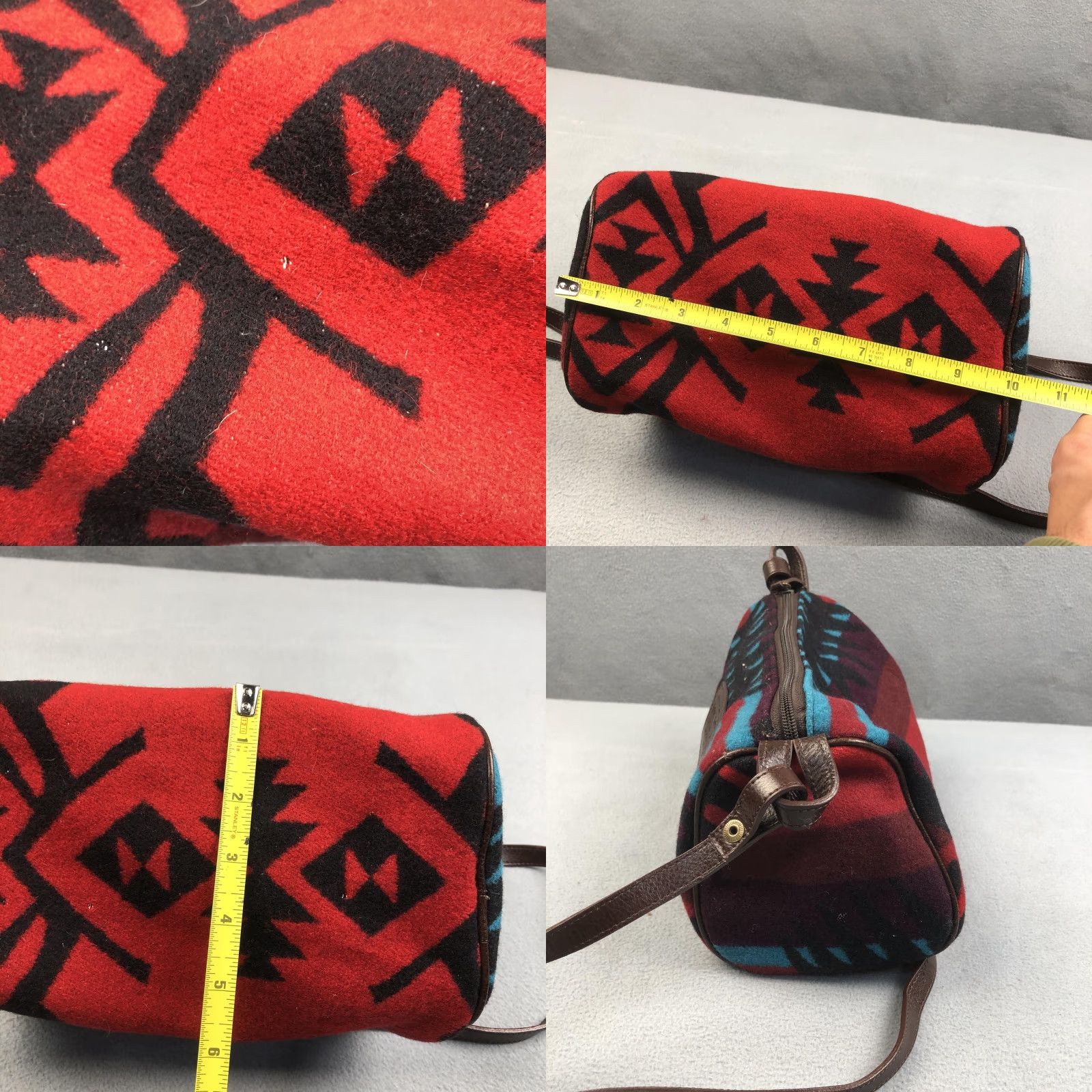 Pendleton Pendleton Bag Small Wool Blend Red Aztec Southwestern Crossbody Womens Handbag Size ONE SIZE - 8 Thumbnail