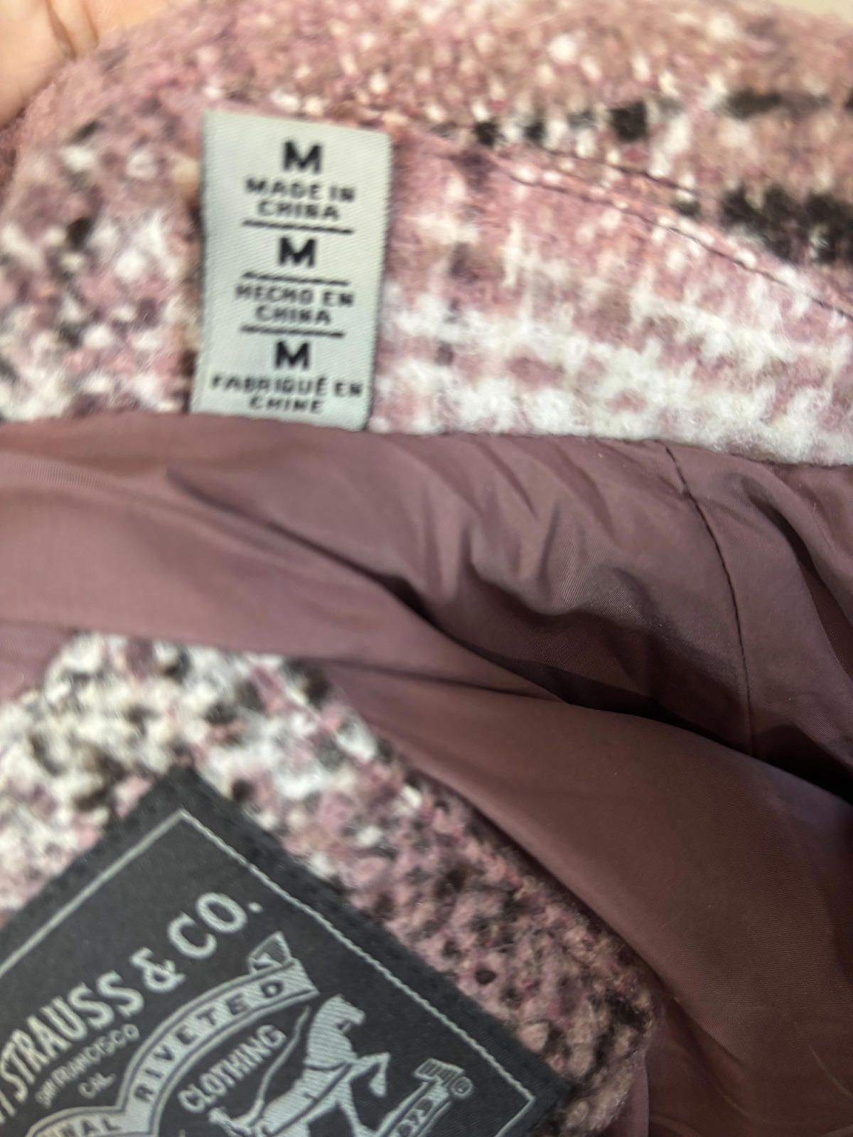 Other Cottage Core Levi's Pink and Black Plaid Wool Jacket Size M / US 6-8 / IT 42-44 - 4 Thumbnail