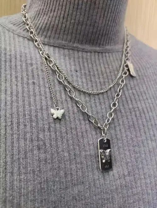 VIBE Butterfly Titanium steel Necklace Chain Size ONE SIZE - 4 Thumbnail