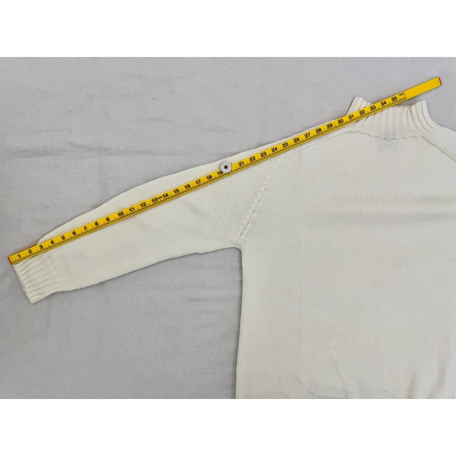 De Bonne Facture De Bonne Facture Countryside Mock Neck Sweater Ivory Size XL Size XL / US 12-14 / IT 48-50 - 8 Thumbnail