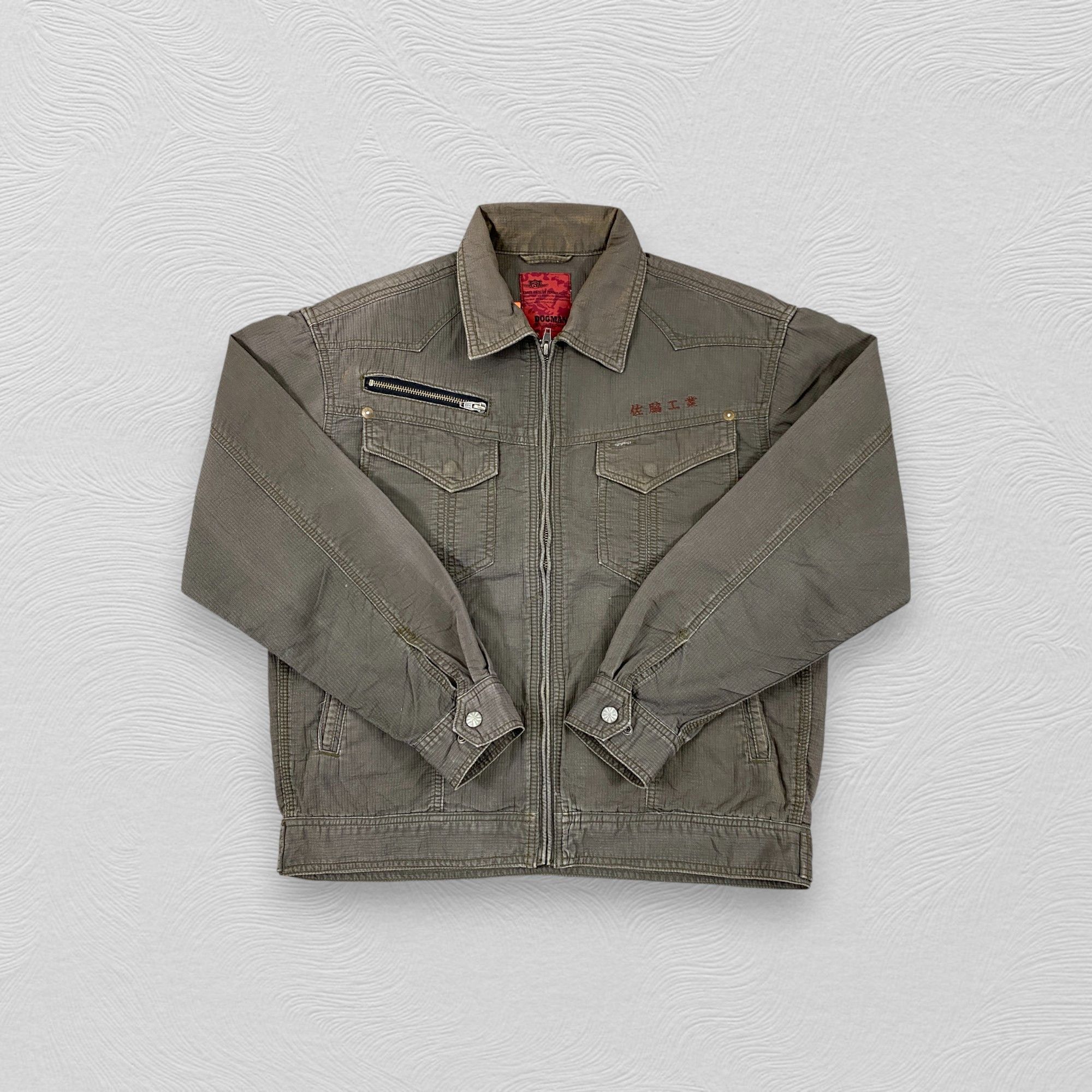 Japanese Brand Vintage Dogman Work Jacket- J524 Size US L / EU 52-54 / 3 - 4 Thumbnail