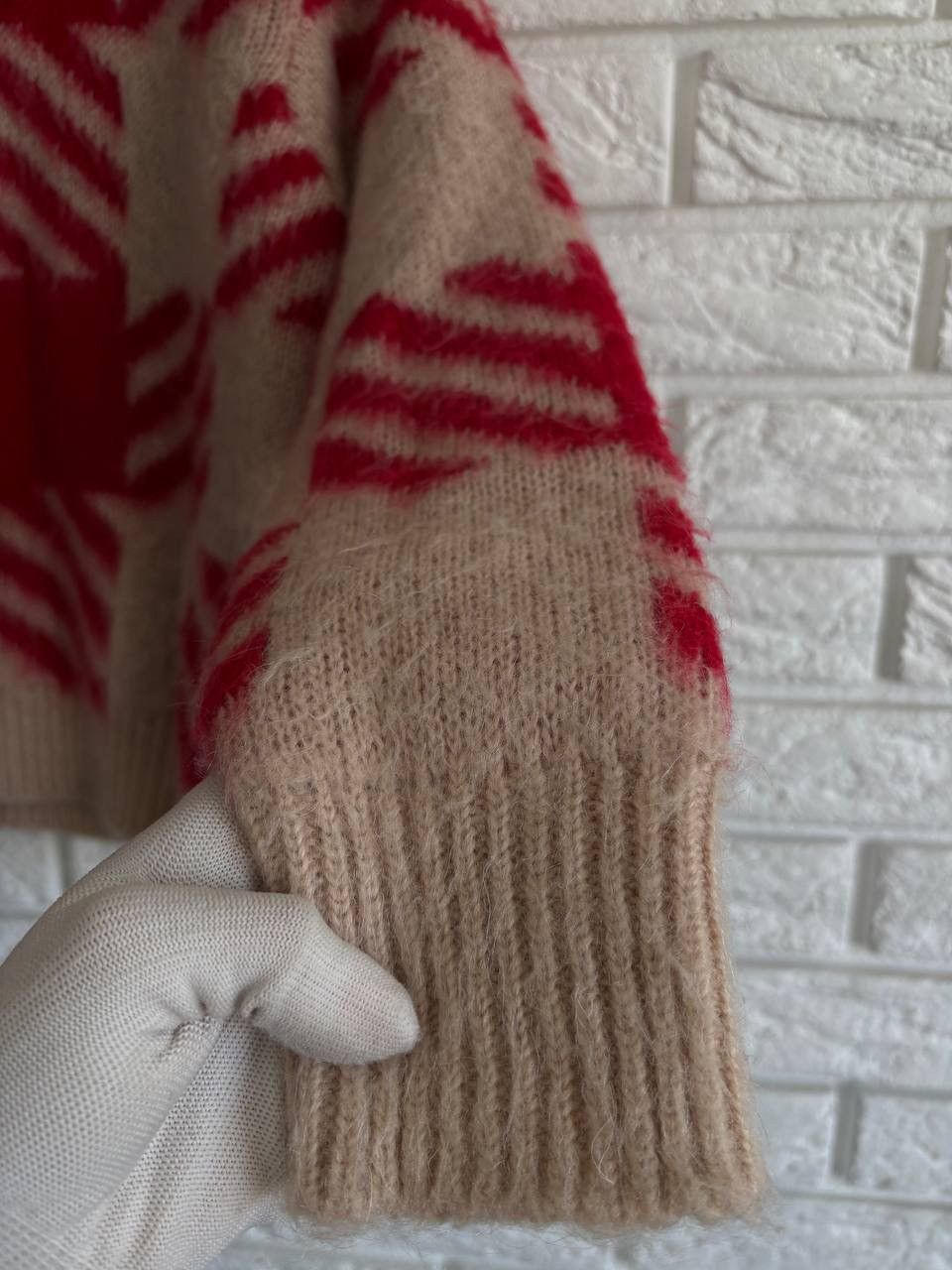 Sandro Sandro Ginn Checked Jacquard Sweater in Red RRP~380$ Size S / US 4 / IT 40 - 6 Thumbnail