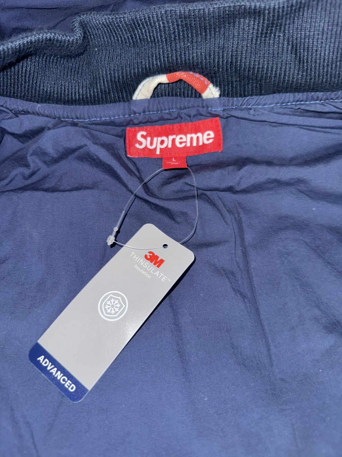 Supreme Supreme Flag Quilted Hooded Work Jacket Size US L / EU 52-54 / 3 - 4 Thumbnail