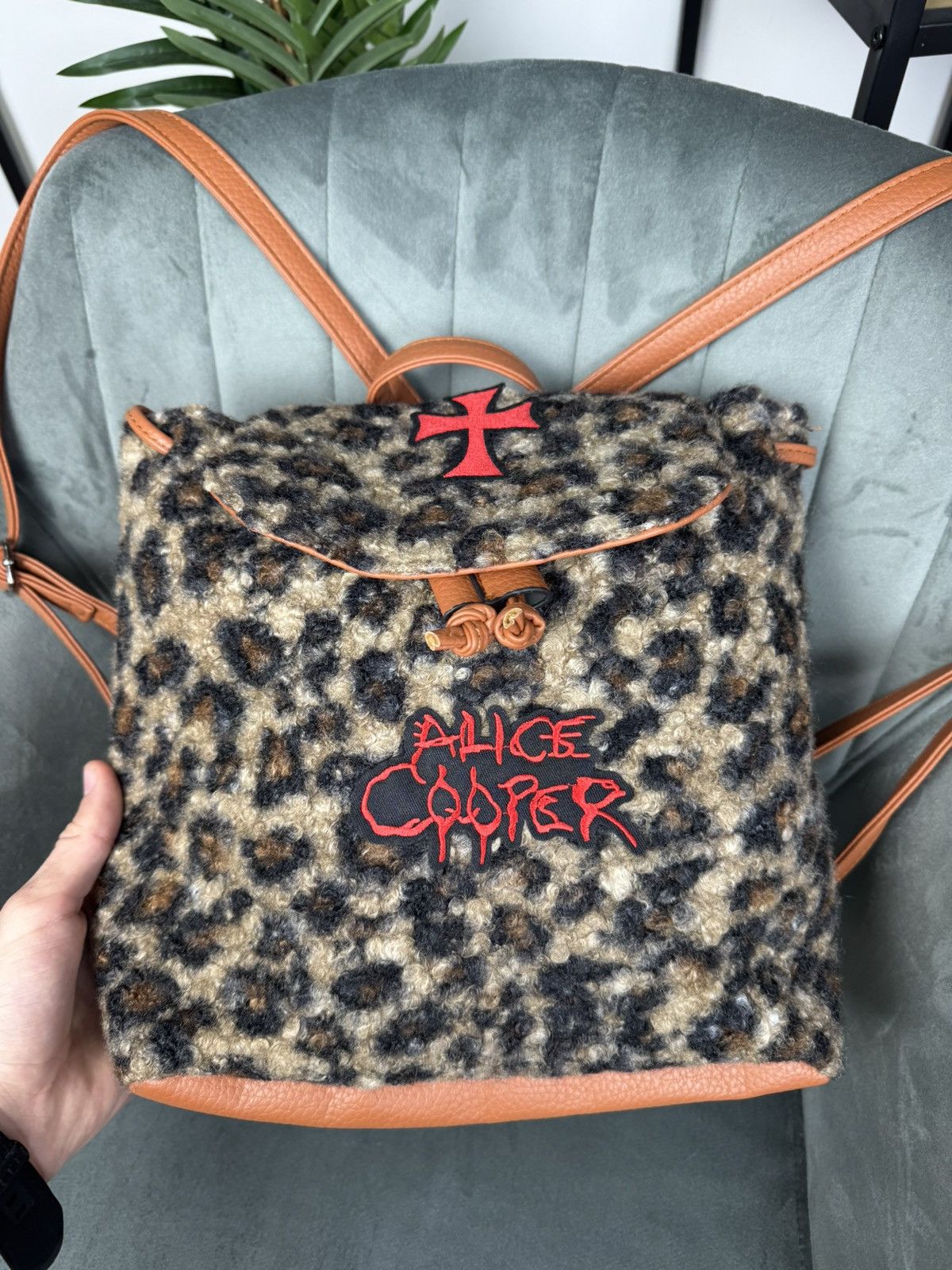 Band Tees × Designer Alice Cooper Leopard Unisex OS Backpack Knapsack Size ONE SIZE - 5 Thumbnail