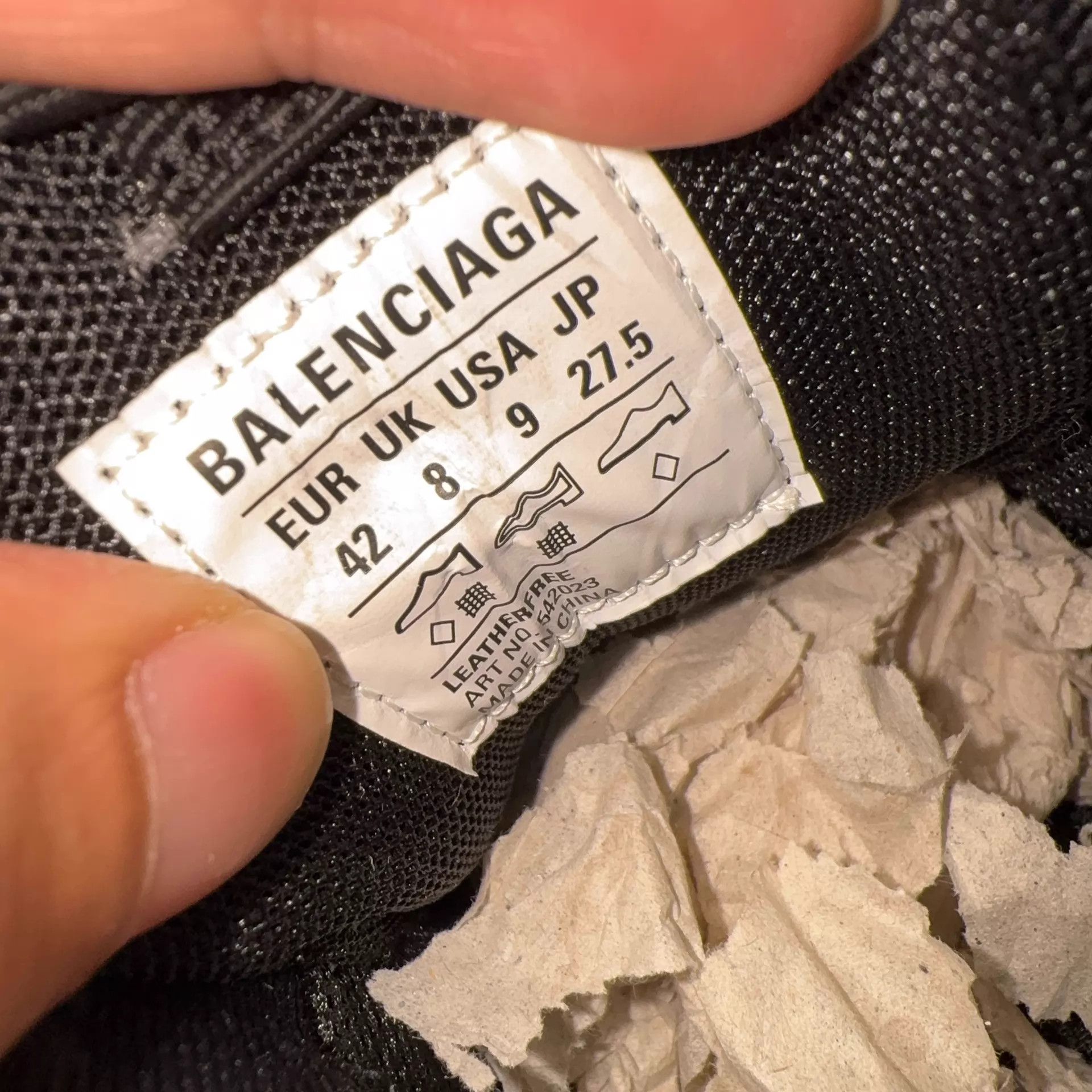 Balenciaga Balenciaga Track Black Silver 42 (New) Size US 9 / EU 42 - 5 Thumbnail