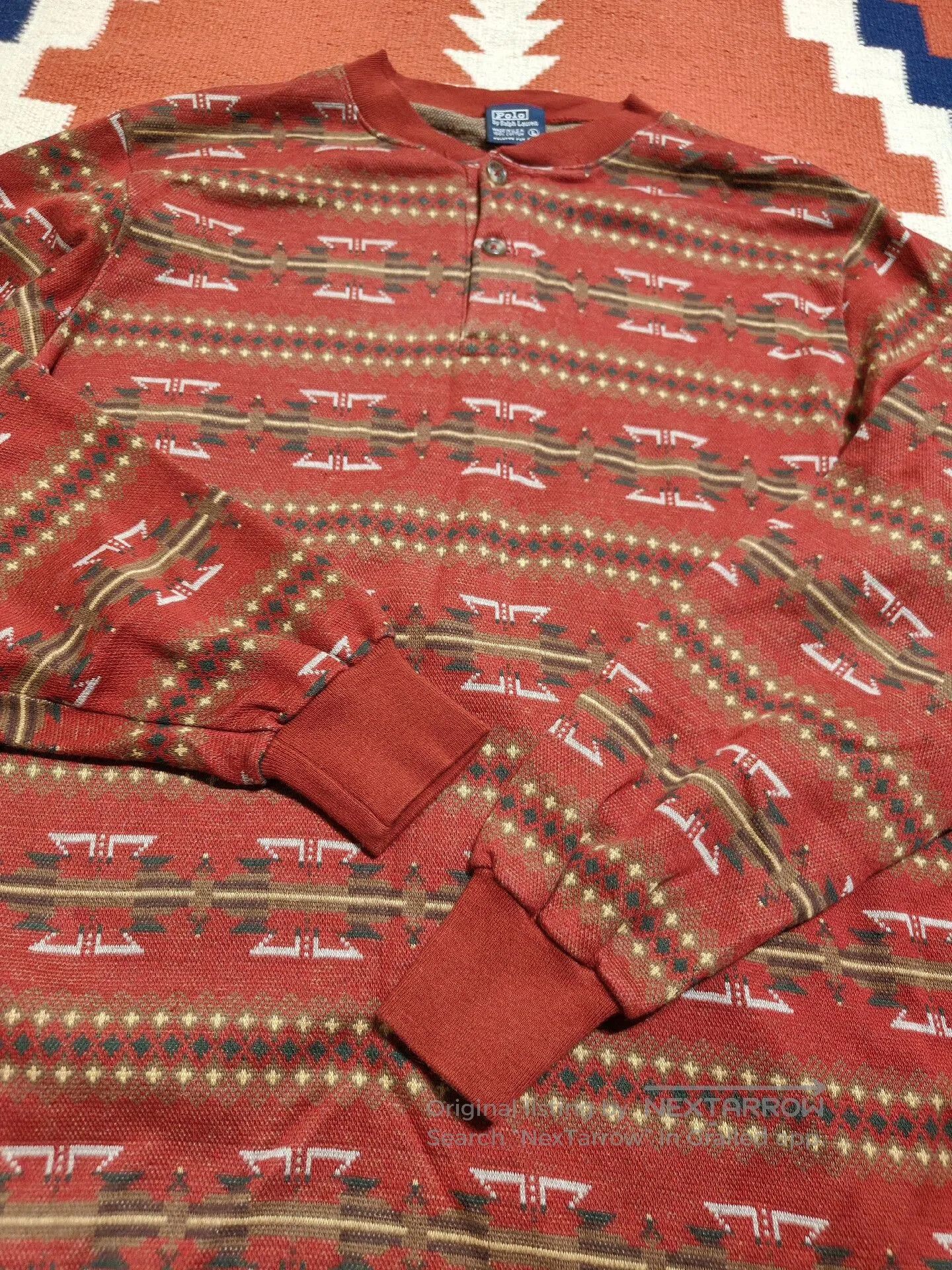 RRL Ralph Lauren Vintage Ralph Lauren RRL Henley Sweater. Size US L / EU 52-54 / 3 - 5 Thumbnail