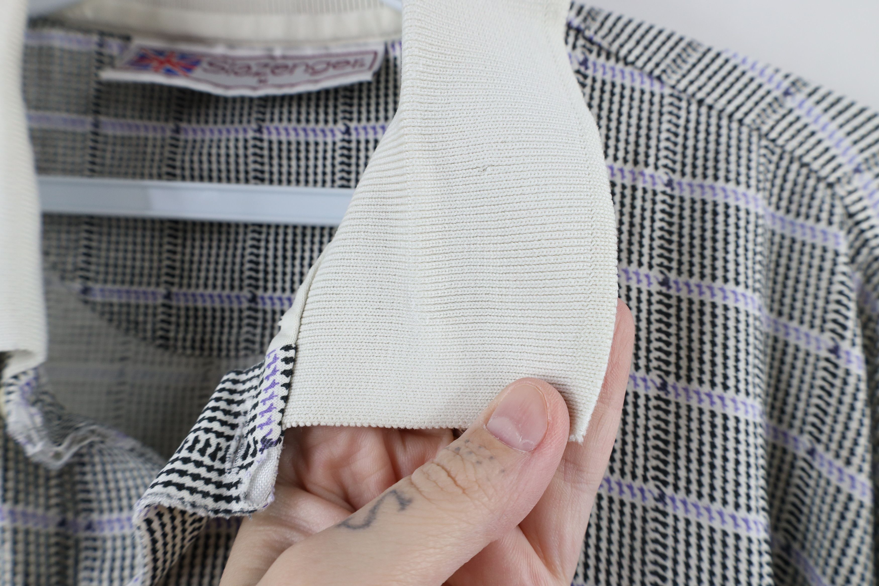 Vintage Vintage 90s Streetwear Houndstooth Checkered Golf Polo Shirt Size US M / EU 48-50 / 2 - 6 Thumbnail