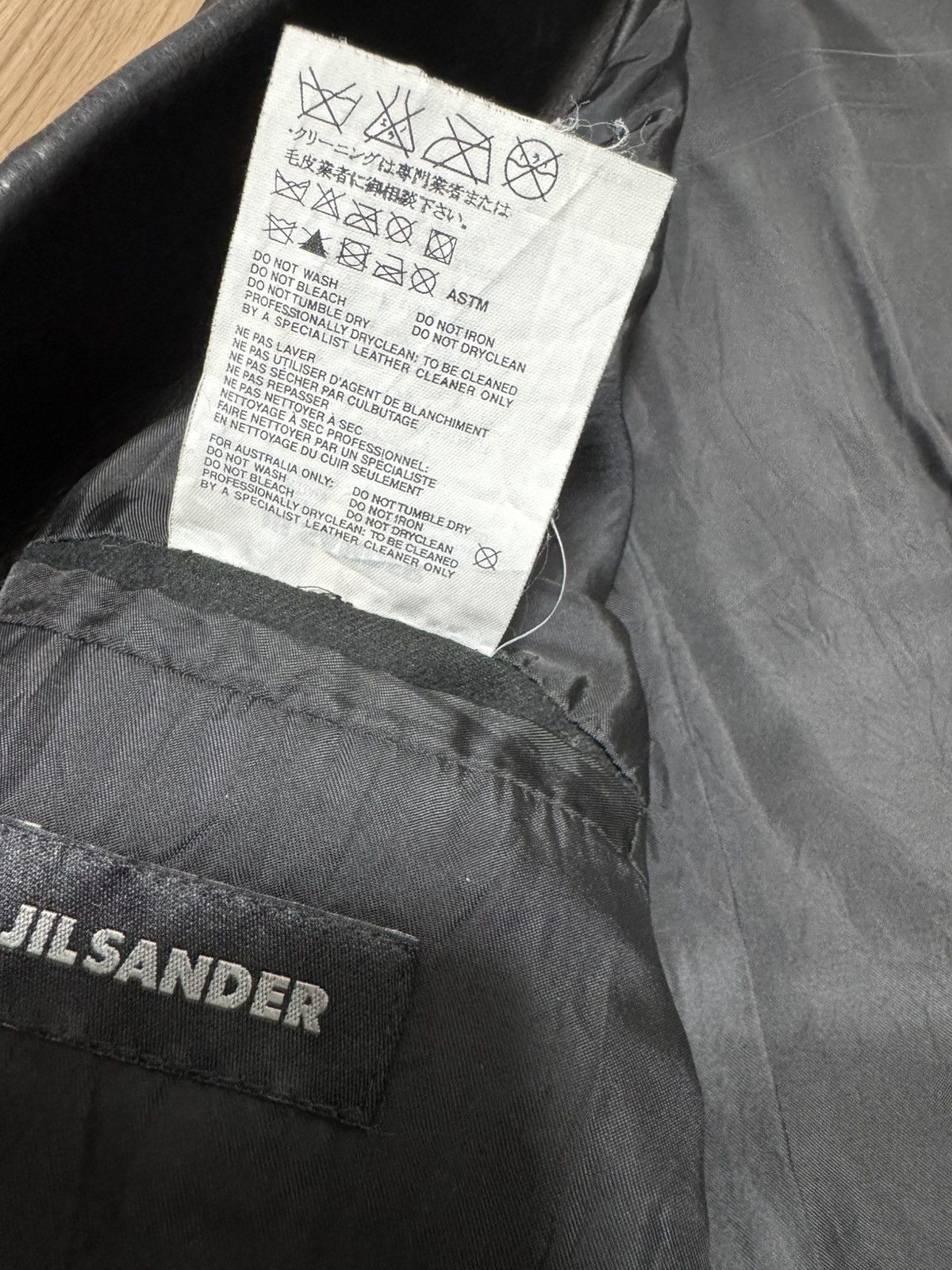 Jil Sander Jil Sander Leather Blazer (Raf Simons Era) Size US L / EU 52-54 / 3 - 11 Thumbnail