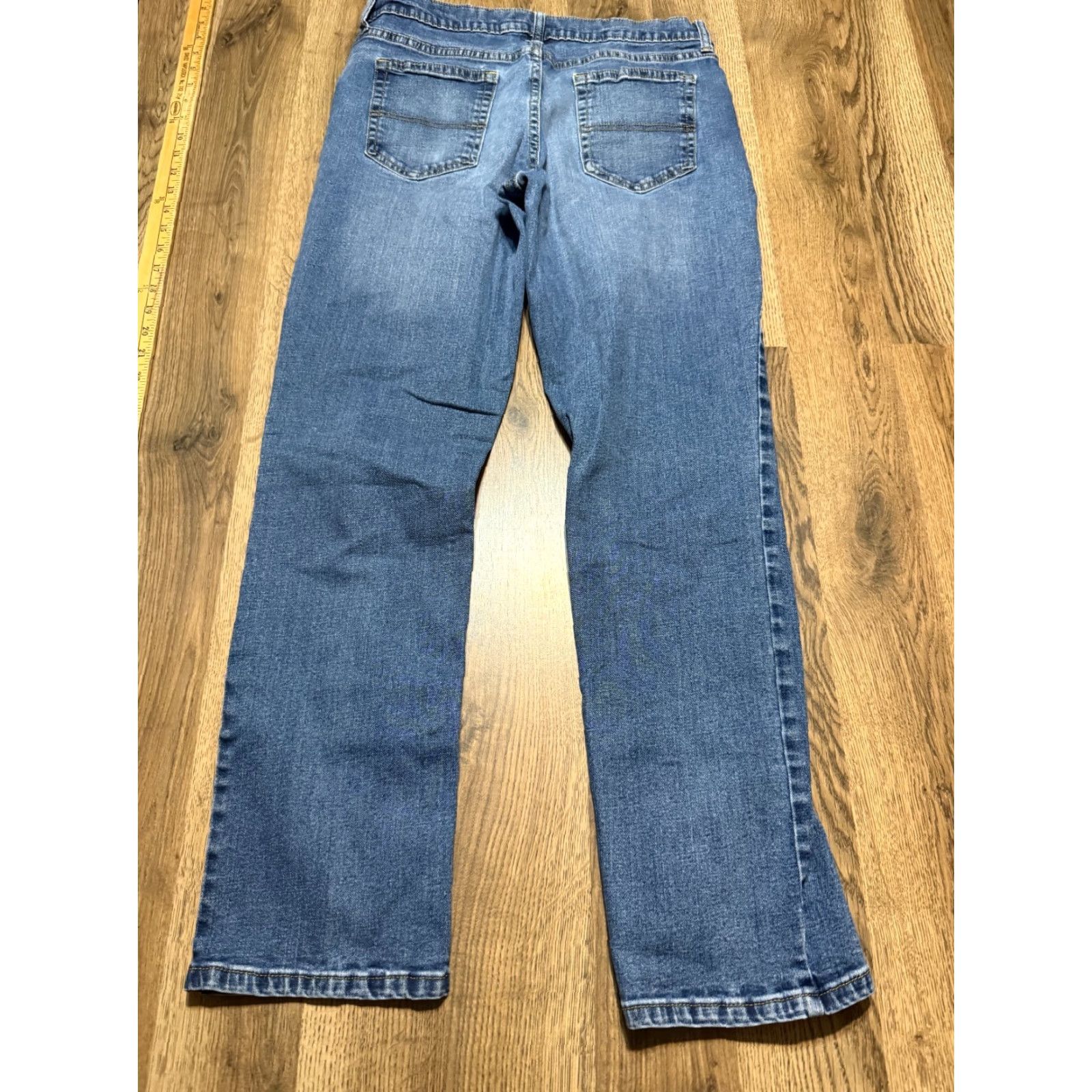 Denime Member's Mark Jeans Mens Size 34x32 Blue Straight Fit Premium Stretch Denim Jeans Size US 34 / EU 50 - 2 Thumbnail