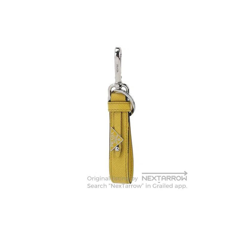 Prada Prada Leather Triangle Logo Keychain Charm. Size ONE SIZE - 1 Thumbnail