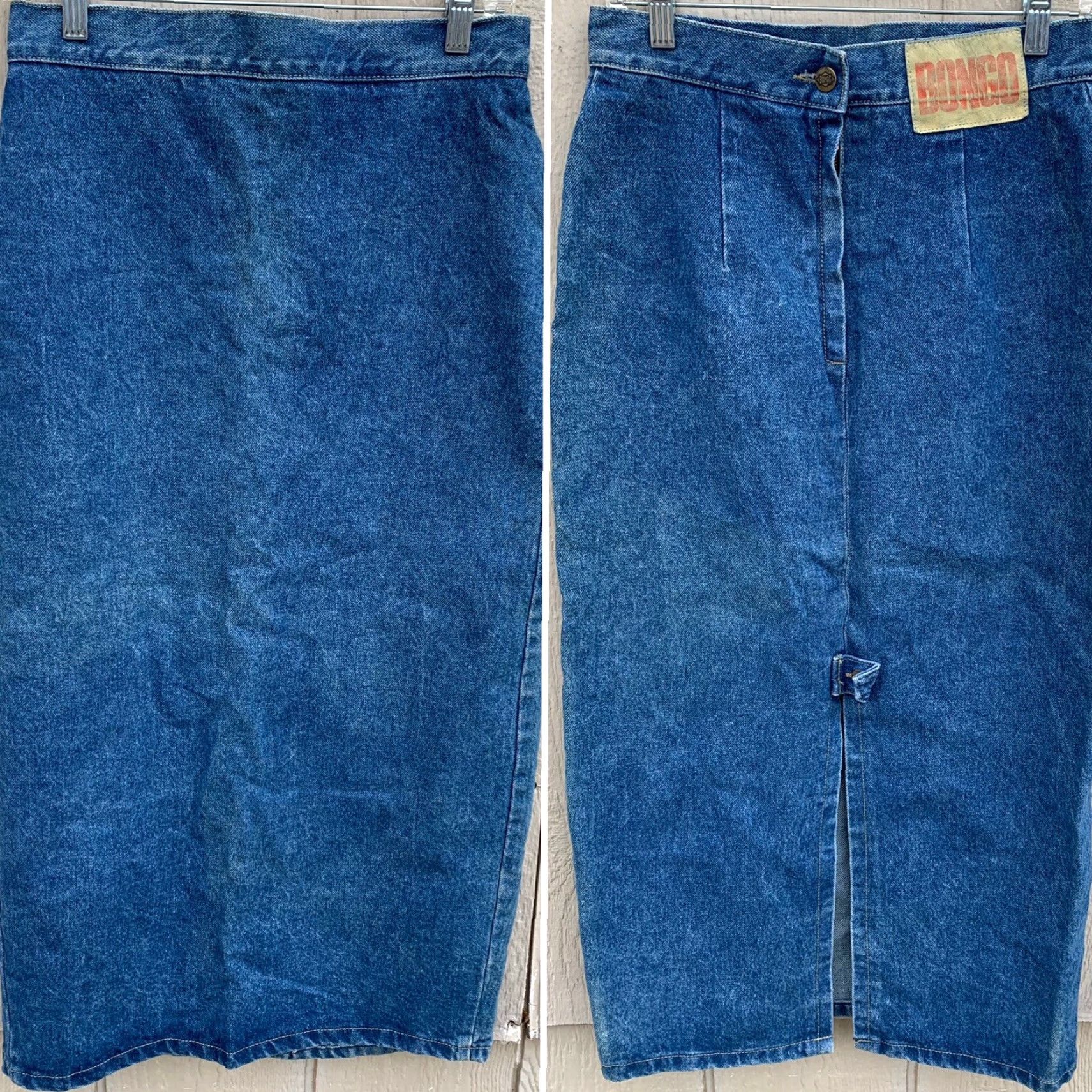 Vintage VINTAGE Bongo jeans skirt denim high waisted size 11 28.5 in waist 80s 90s blue Size 32" / US 10 / IT 46 - 2 Thumbnail