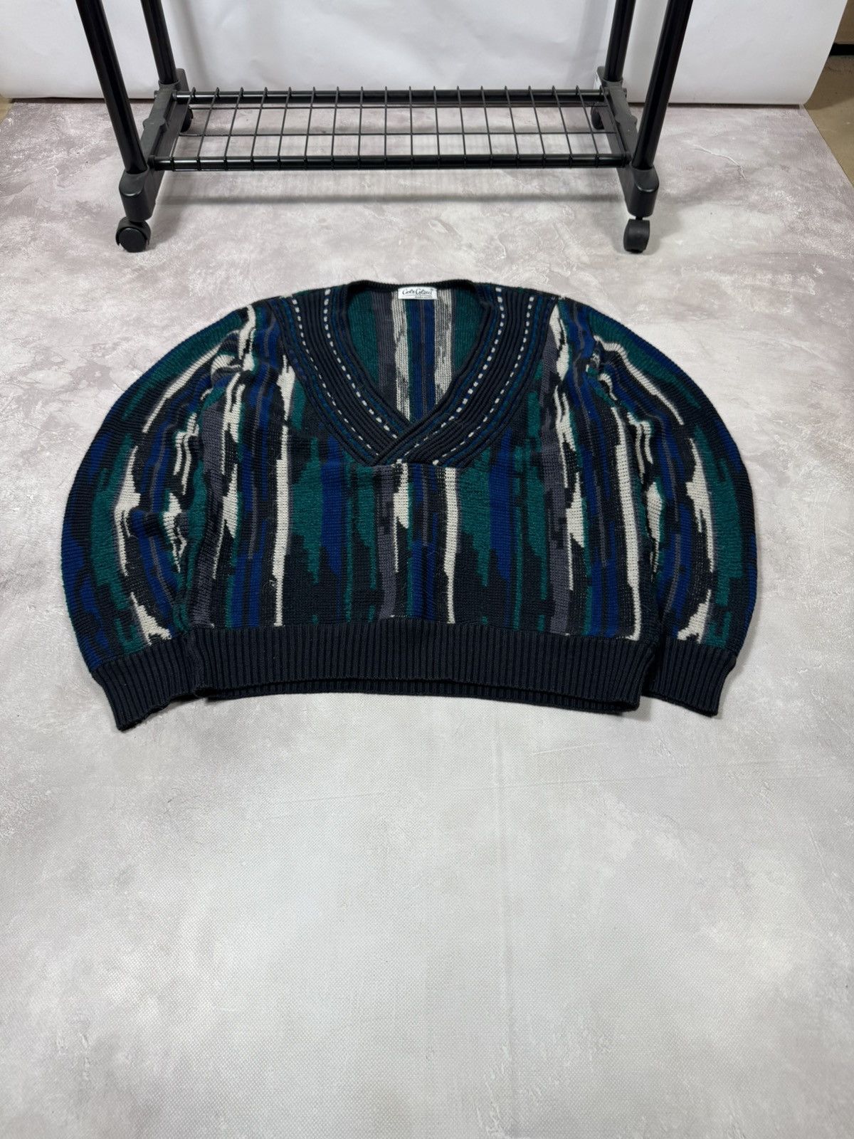 Carlo Colucci Vintage 90s Carlo Colluci Retro Style Wool Sweater Coogi Size US XL / EU 56 / 4 - 2 Thumbnail