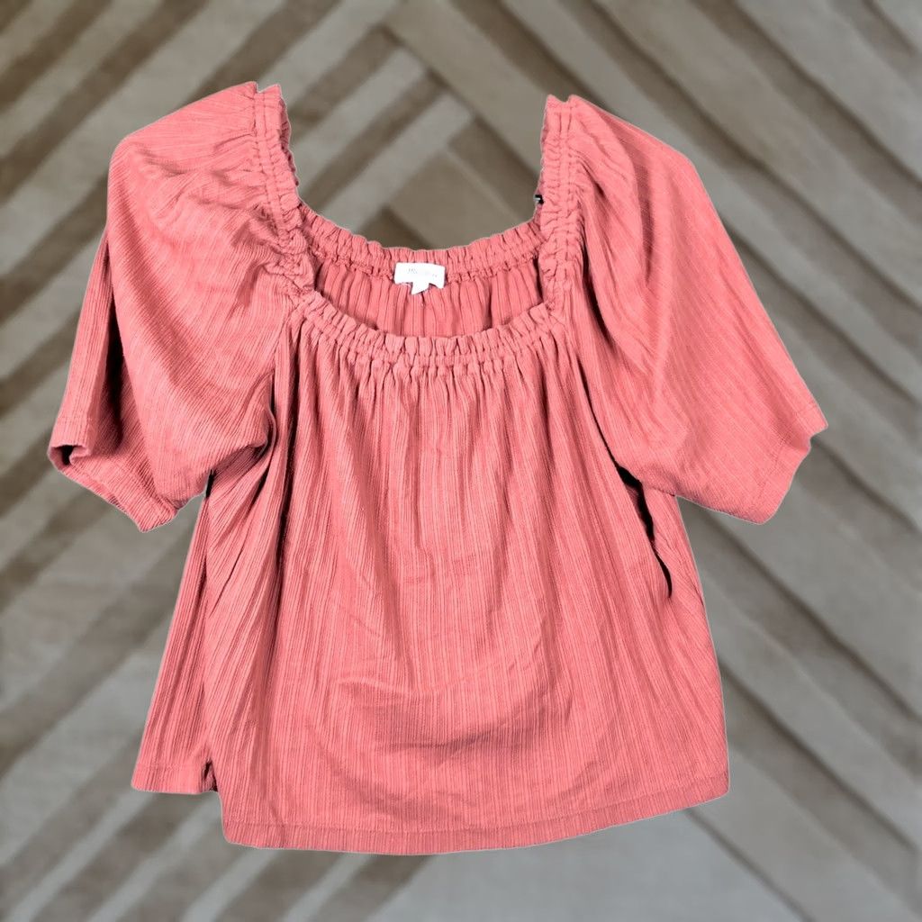 Madewell Madewell Blouse Square Neck Short Sleeve Small Womens Burnt Orange Regular Sleeve Casual Suitable for Travel, Party/Cocktail, Casual, Boho Size S / US 4 / IT 40 - 1 Thumbnail