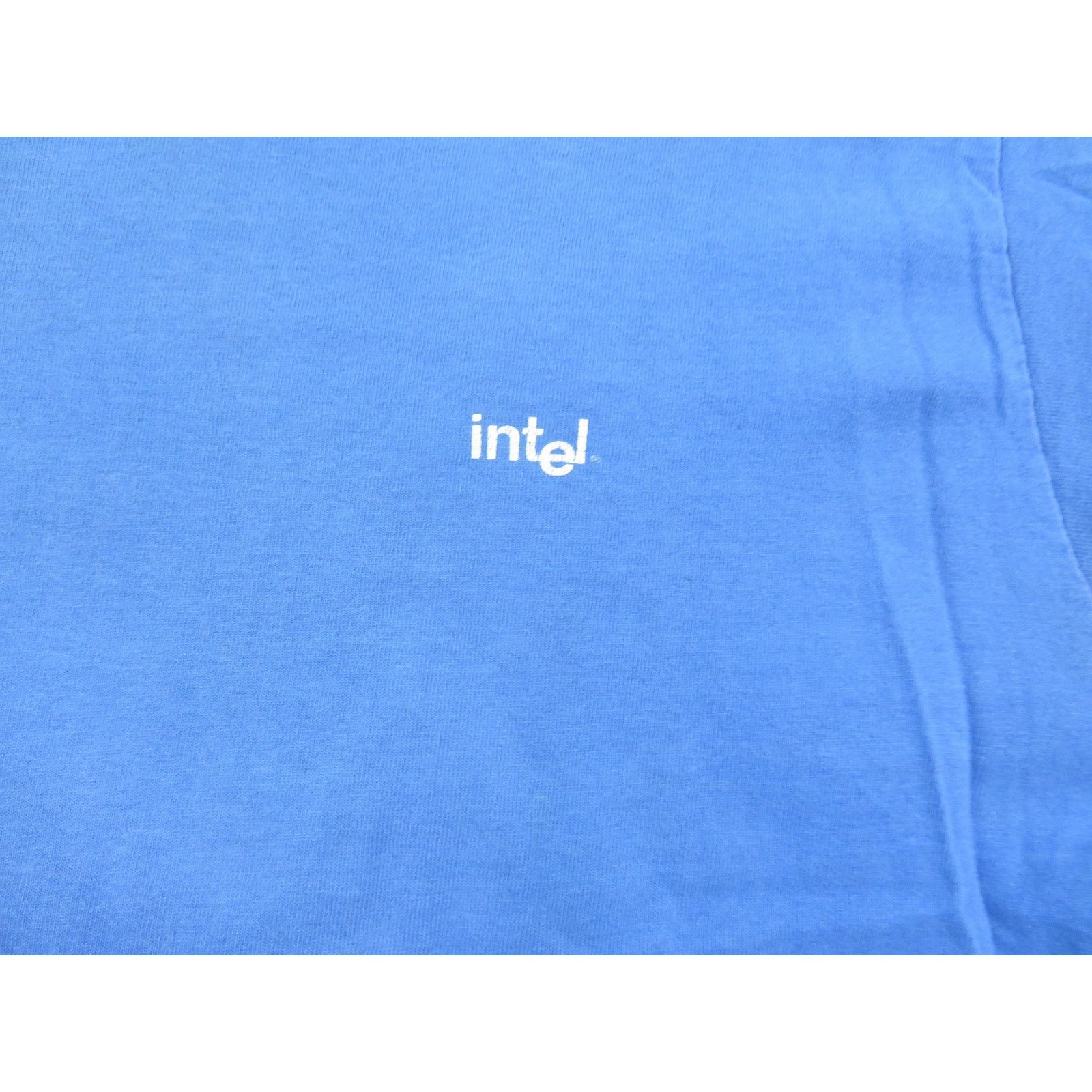 Fruit Of The Loom Intel T-shirt, Blue Sz XL Vintage 1990s Size US XL / EU 56 / 4 - 2 Thumbnail