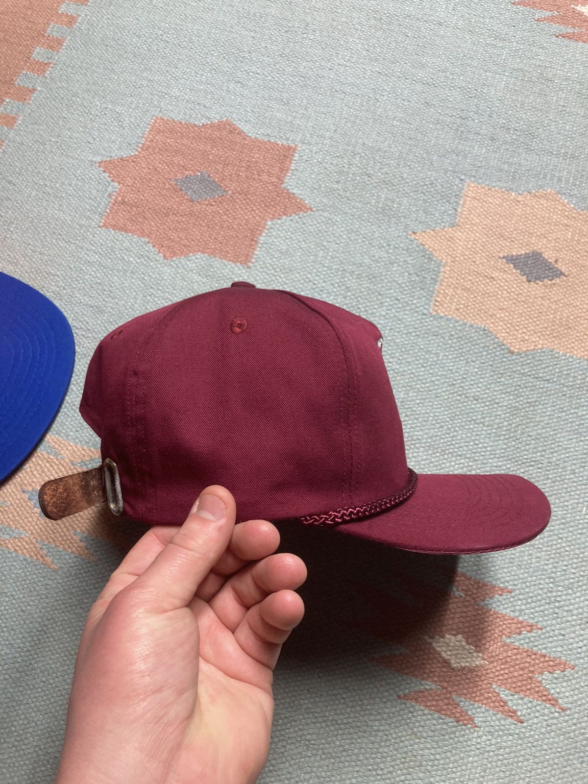 Vintage Vtg strapback hat Mega Sel horse vitamin farm animal maroon Size ONE SIZE - 8 Thumbnail