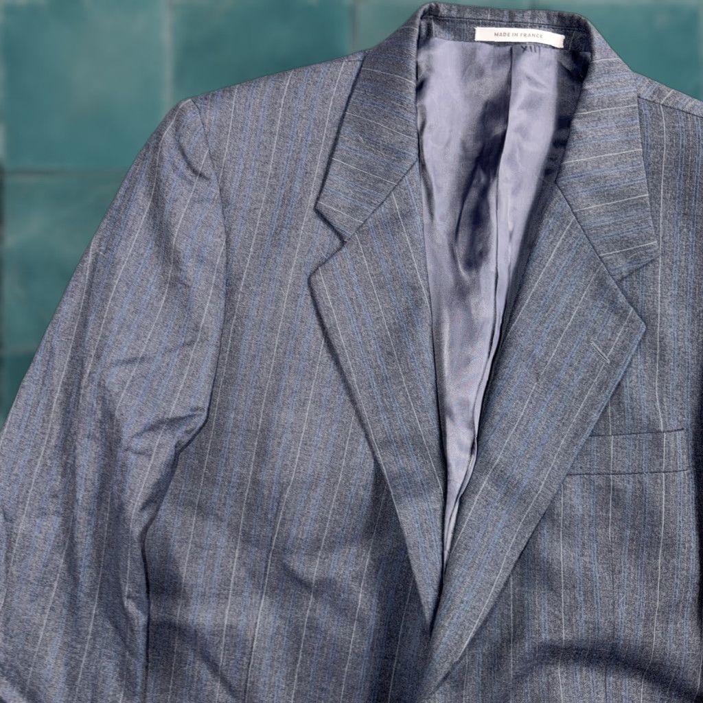 Yves Saint Laurent VINTAGE Saint Laurent YSL Gray Grodin Wool Blazer Jacket 38 Two-Button Notch Lapel Single-Breasted Size 38R - 1 Thumbnail
