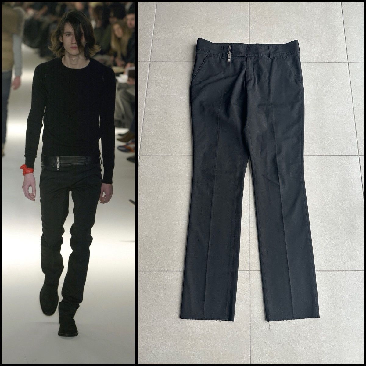 パンツ Dior homme zip gimmick straight pants Dior × Hedi Slimane Dior Homme AW04 Zip Pants | Grailed