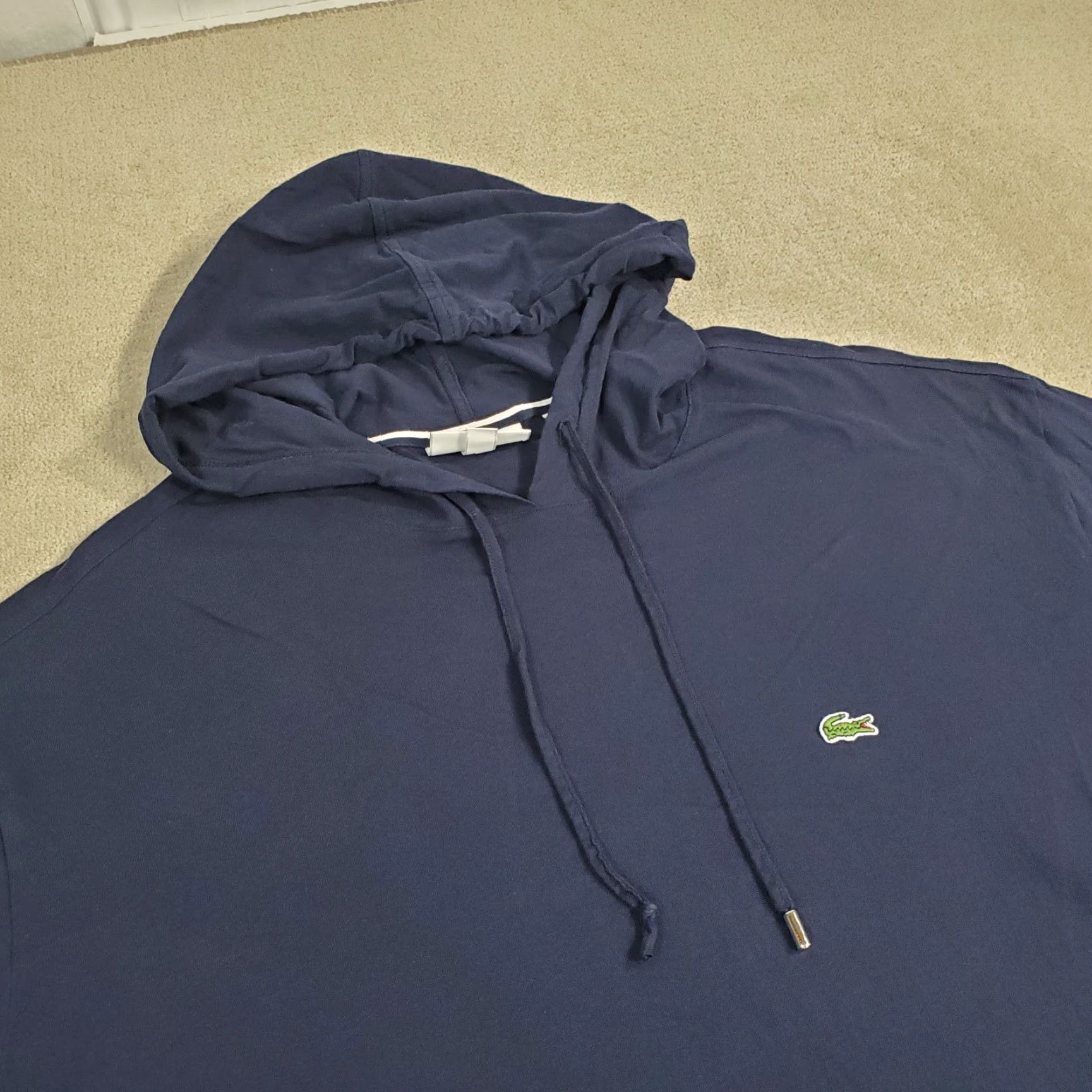 Lacoste Lacoste Hoodie Shirt Mens 2XLB Blue Sweatshirt Pullover Lightweight Logo TH4844* Size US XXL / EU 58 / 5 - 2 Thumbnail