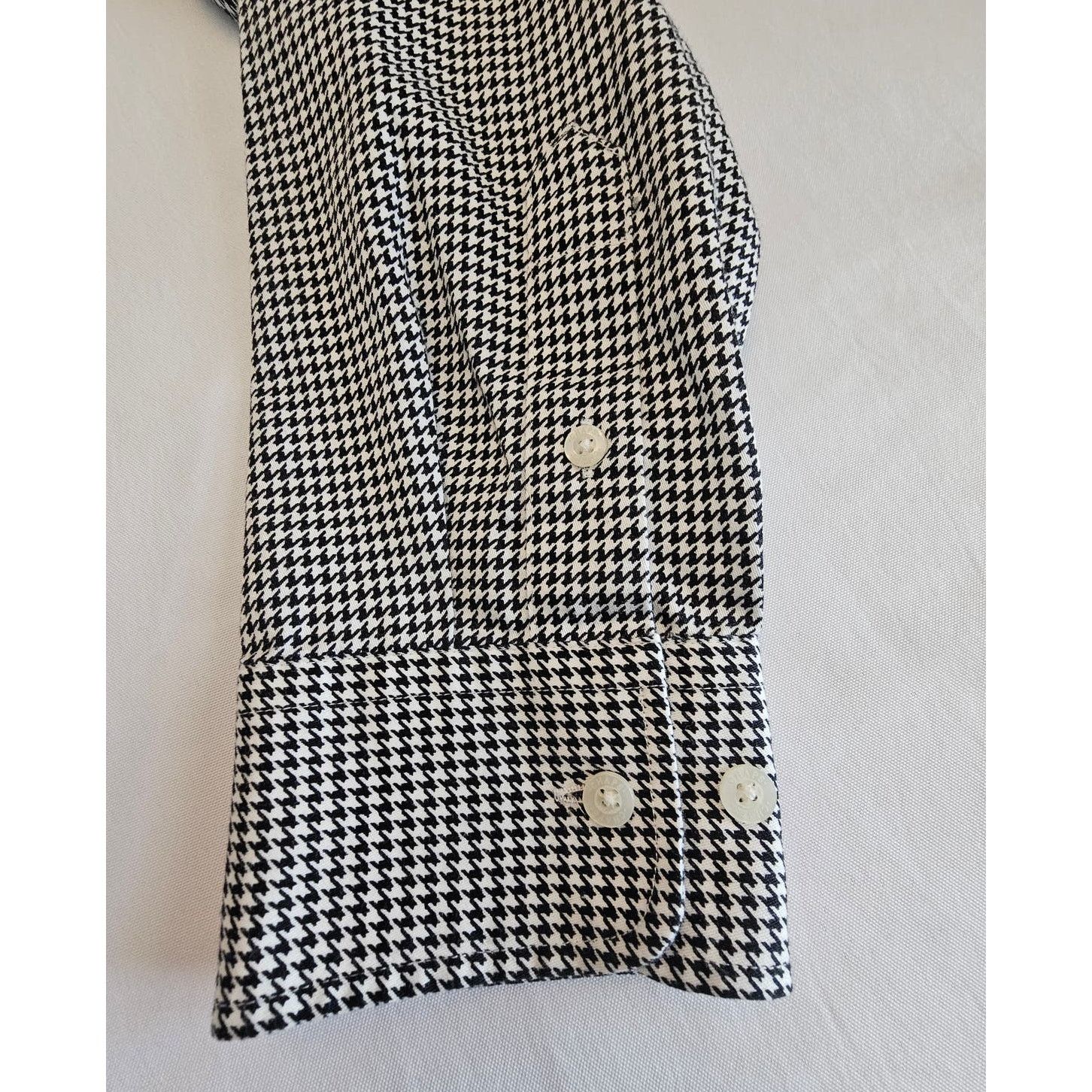 Chaps CHAPS Cotton Houndstooth Casual Button Front Shirt Top M Size M / US 6-8 / IT 42-44 - 8 Thumbnail