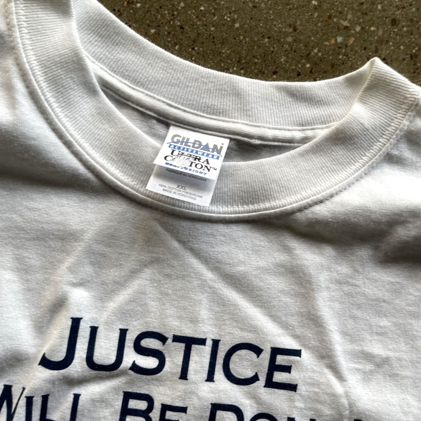 Gildan Justice Will Be Done George W Bush Shirt Mens 2XL White USA Flag Graphic Patriot Shirt Size US XXL / EU 58 / 5 - 3 Thumbnail