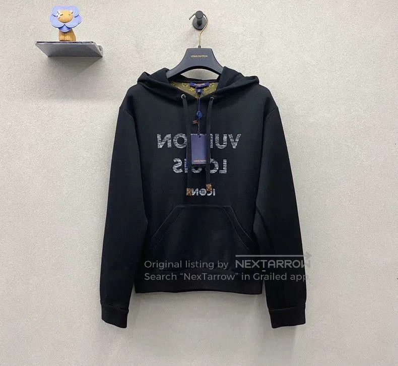 Louis Vuitton LV Black Logo Hooded Sweatshirt. Size US S / EU 44-46 / 1 - 2 Thumbnail