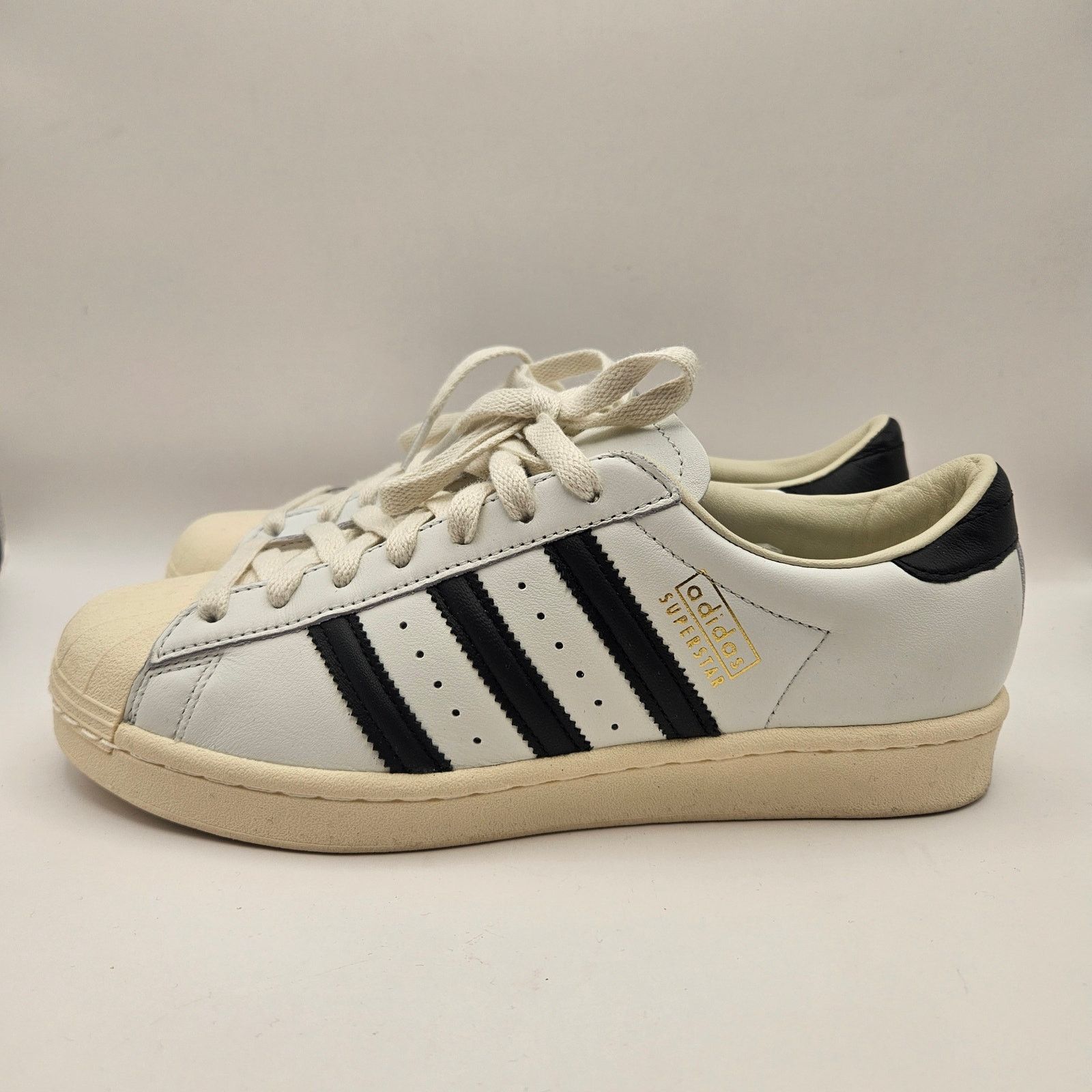 Adidas ADIDAS ORIGINAL MEN'S 6.5 VINTAGE SUPERSTAR WHITE BLACK Size US 6.5 / EU 39-40 - 2 Thumbnail