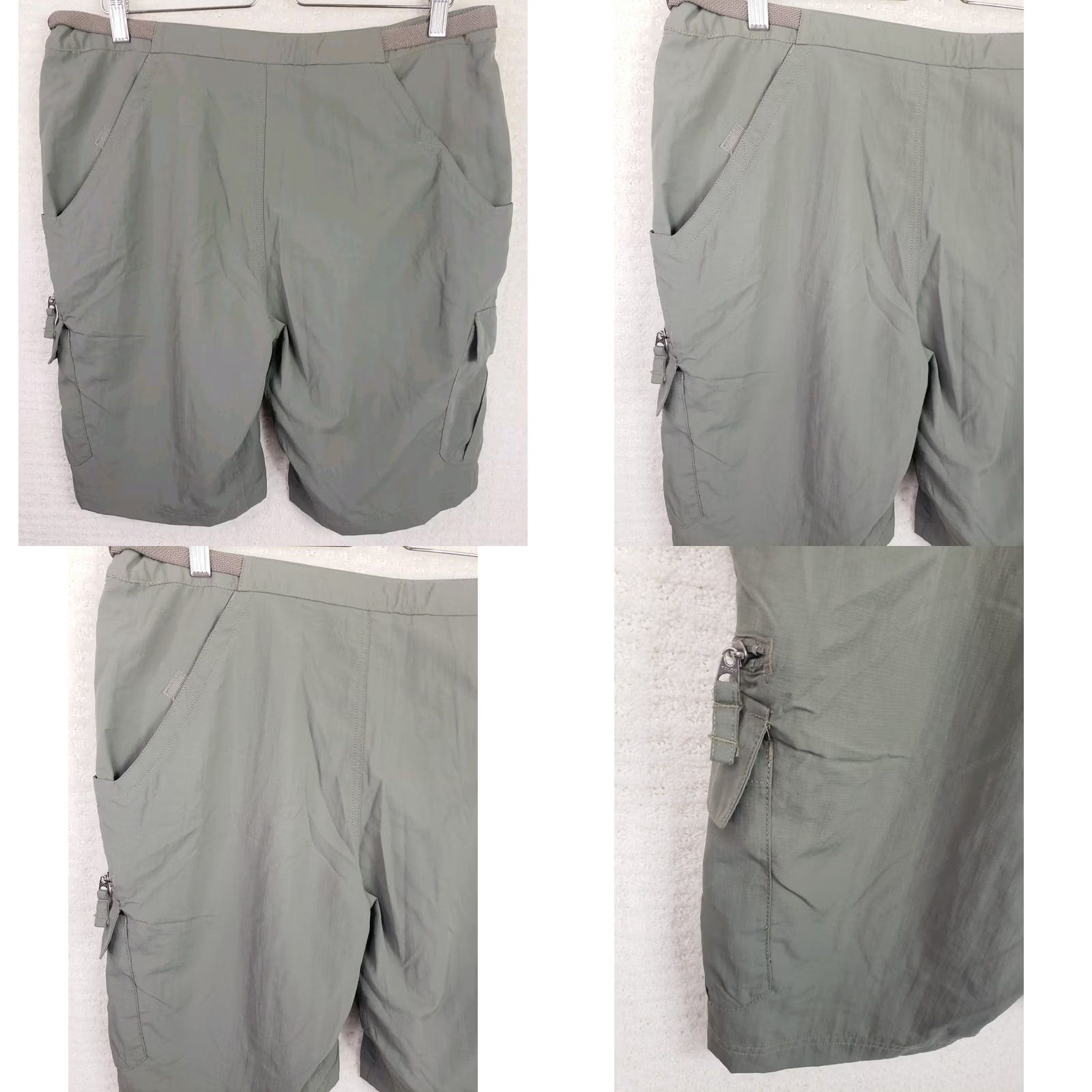 Vintage Alpine Design Men's Bermuda Shorts 36 Green Belted Elastic Waist Pockets Inseam 10 Casual Travel Workwear Regular Size 36 Size US 36 / EU 52 - 8 Thumbnail