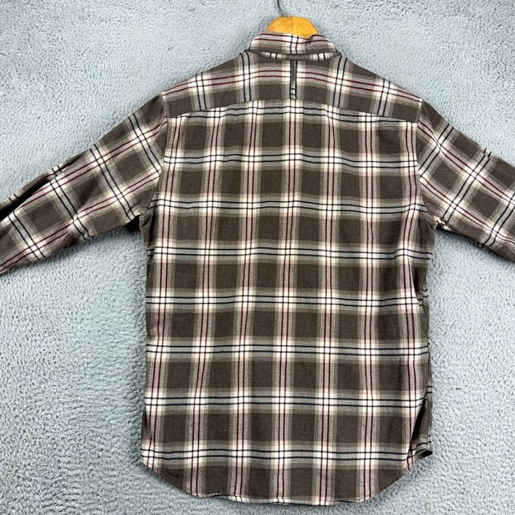 Banana Republic Banana Republic Luxe Flannel Shirt Mens Medium Brown Plaid Button-Down Grant Fit Long Sleeve Size US M / EU 48-50 / 2 - 3 Thumbnail