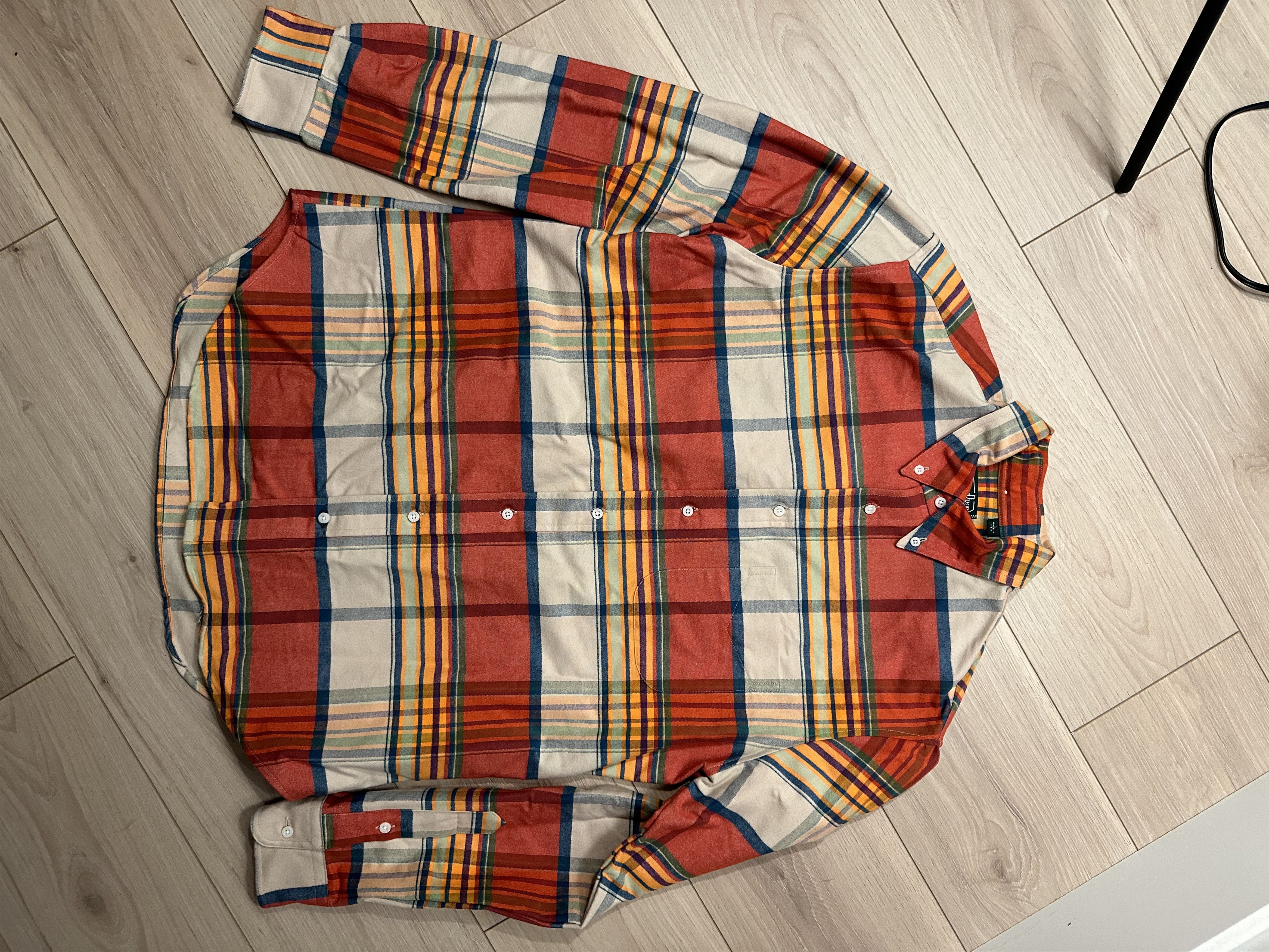Gitman Vintage Sunrise Stripe Moleskin Flannel