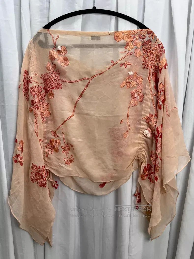 Dries Van Noten DRIES VAN NOTEN Embroidered Floral Silk Cape Size XS / US 0-2 / IT 36-38 - 6 Thumbnail