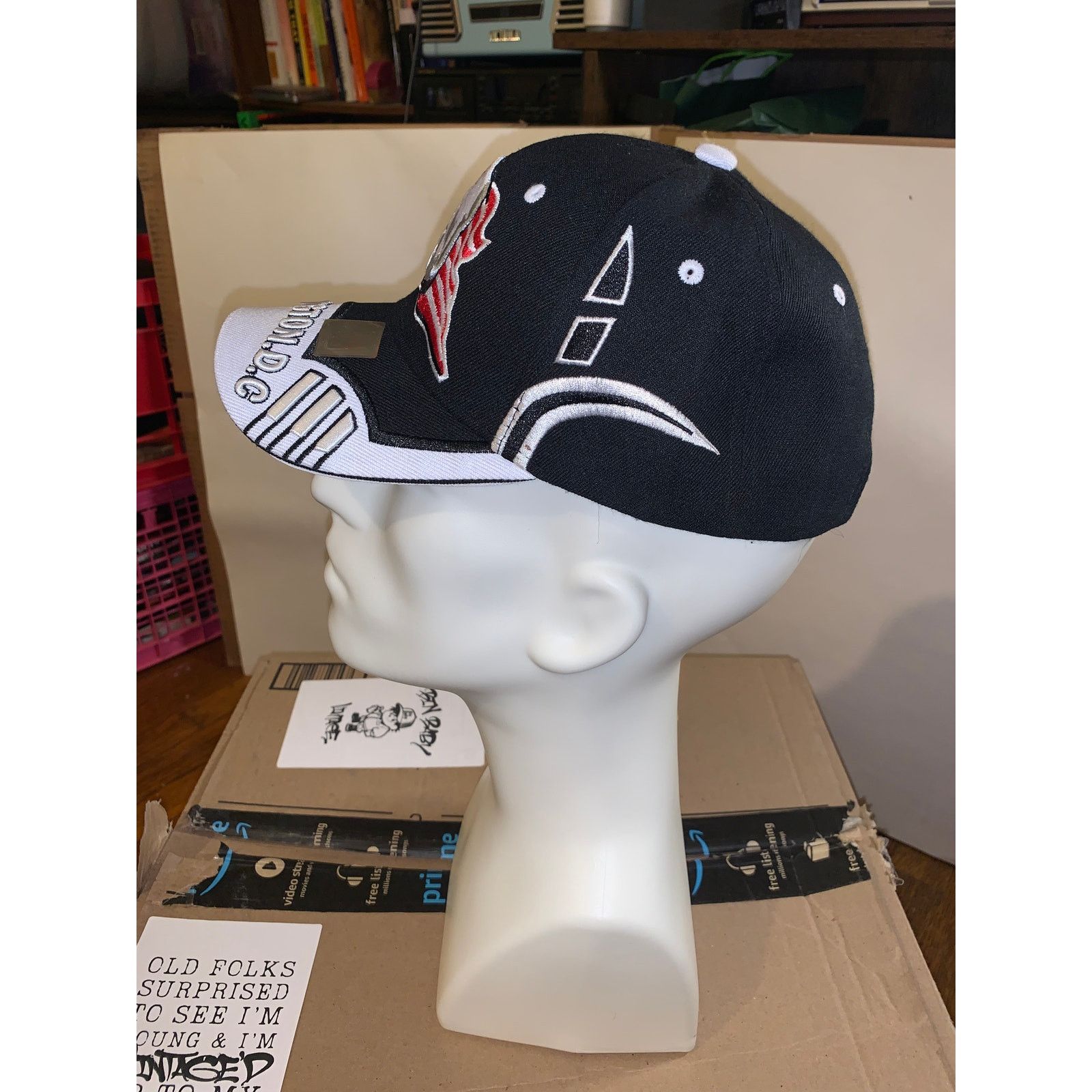 Other Washington DC Eagle American Flag Hat Adjustable Black White Size ONE SIZE - 5 Thumbnail