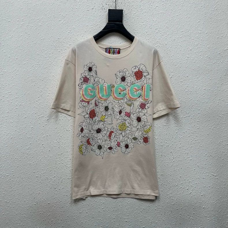 Gucci Gucci Floral embroidered LOGO short-sleeved T-shirt 2503-Ne Size US L / EU 52-54 / 3 - 1 Thumbnail