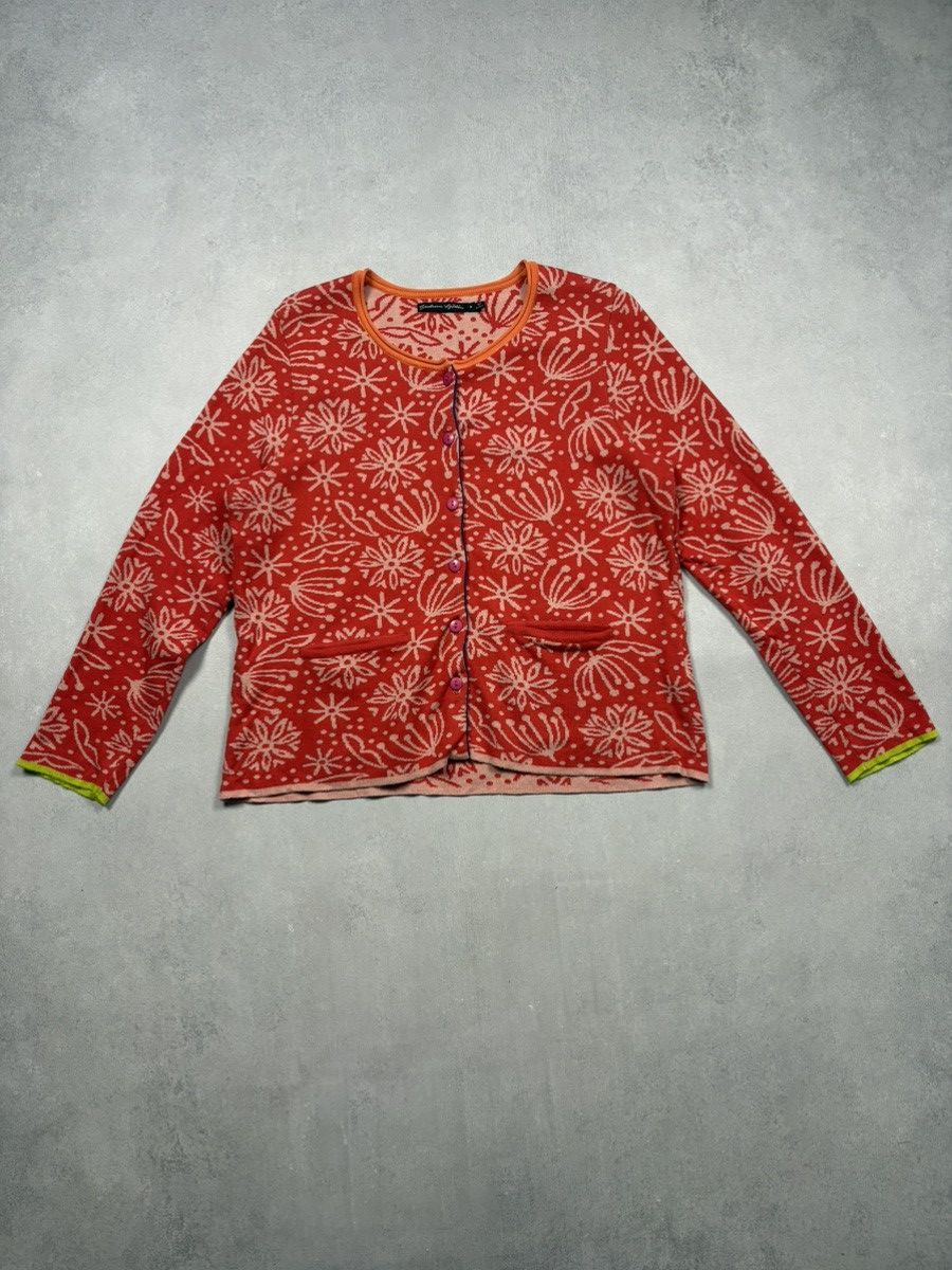 Other Gudrun Sjödén Floral Pattern Cardigan Cotton Scandinavian M Size US M / EU 48-50 / 2 - 1 Thumbnail