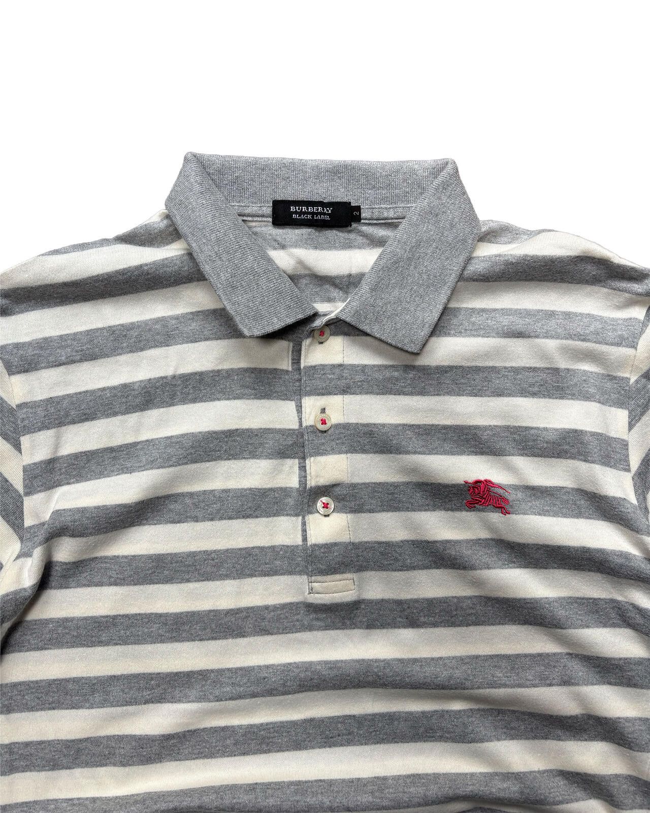 Burberry Burberry Black Label Striped Polo Shirt Grey Small Size US S / EU 44-46 / 1 - 2 Thumbnail