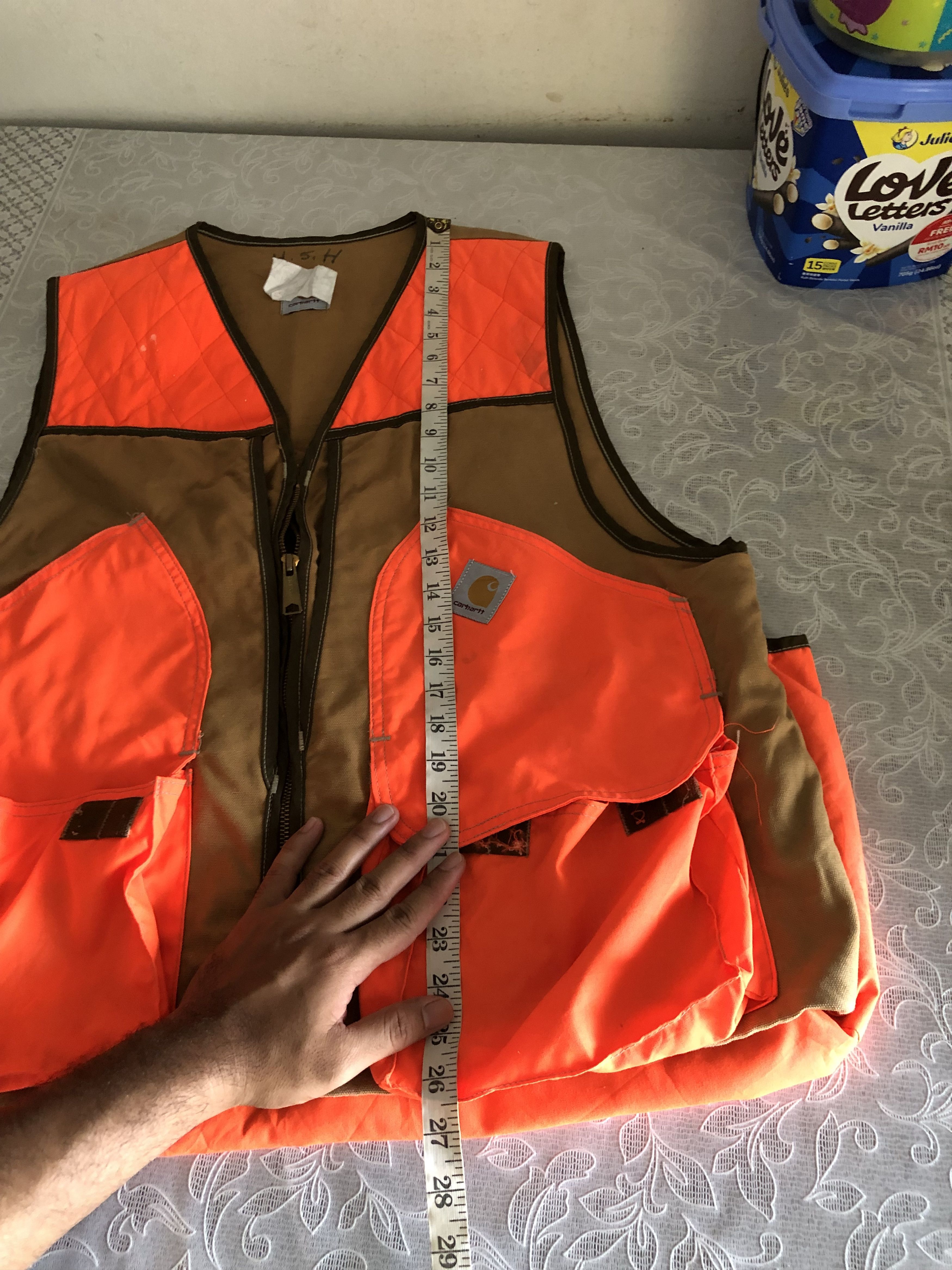 Carhartt Rare❗️Vintage Carhartt Blaze Orange Game Hunting Vest Jacket Size US XL / EU 56 / 4 - 22 Thumbnail