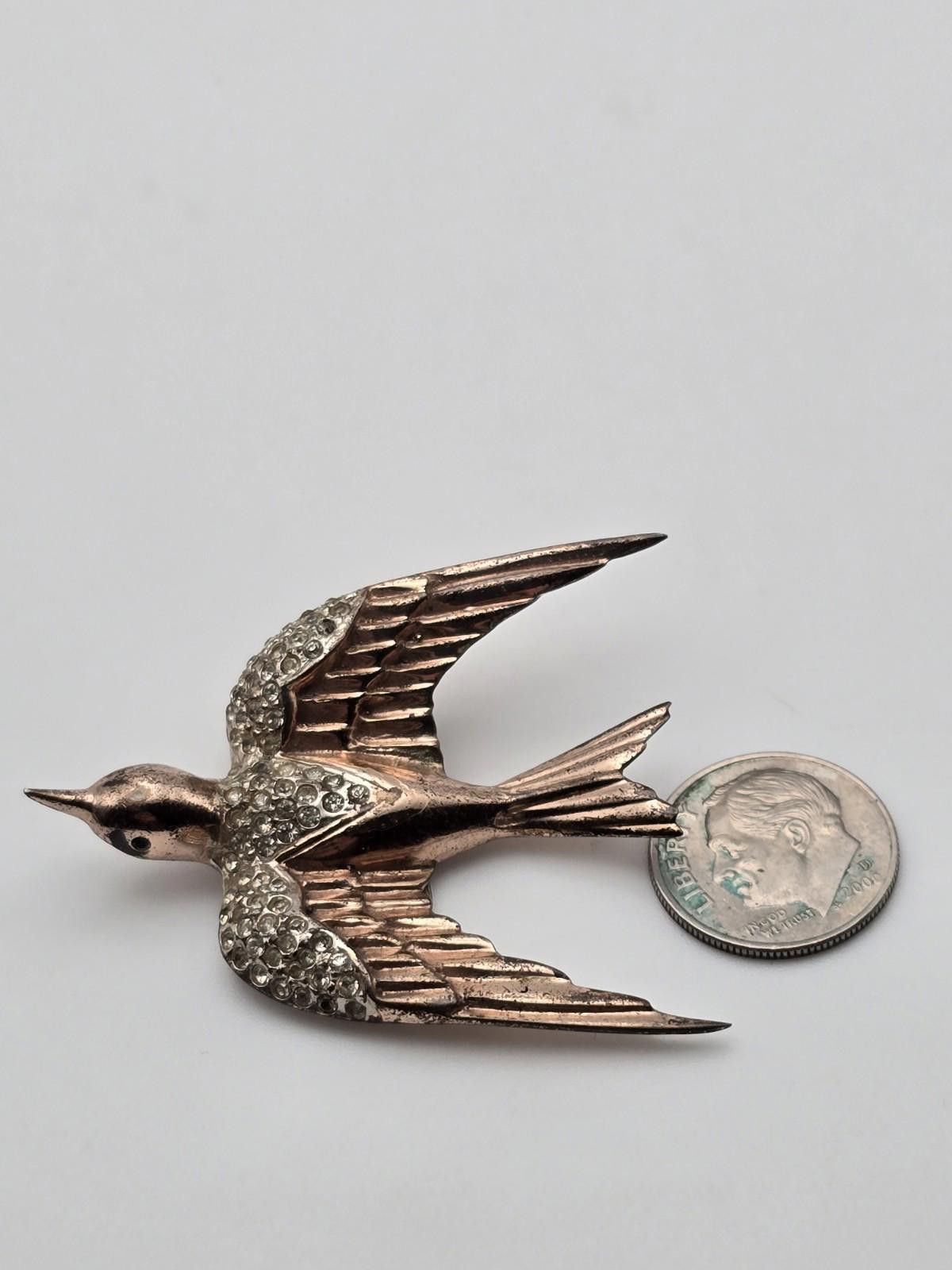 Other Vintage CoroCraft Pegasus Flying Swallow Fur/Dress Clip Size ONE SIZE - 6 Thumbnail