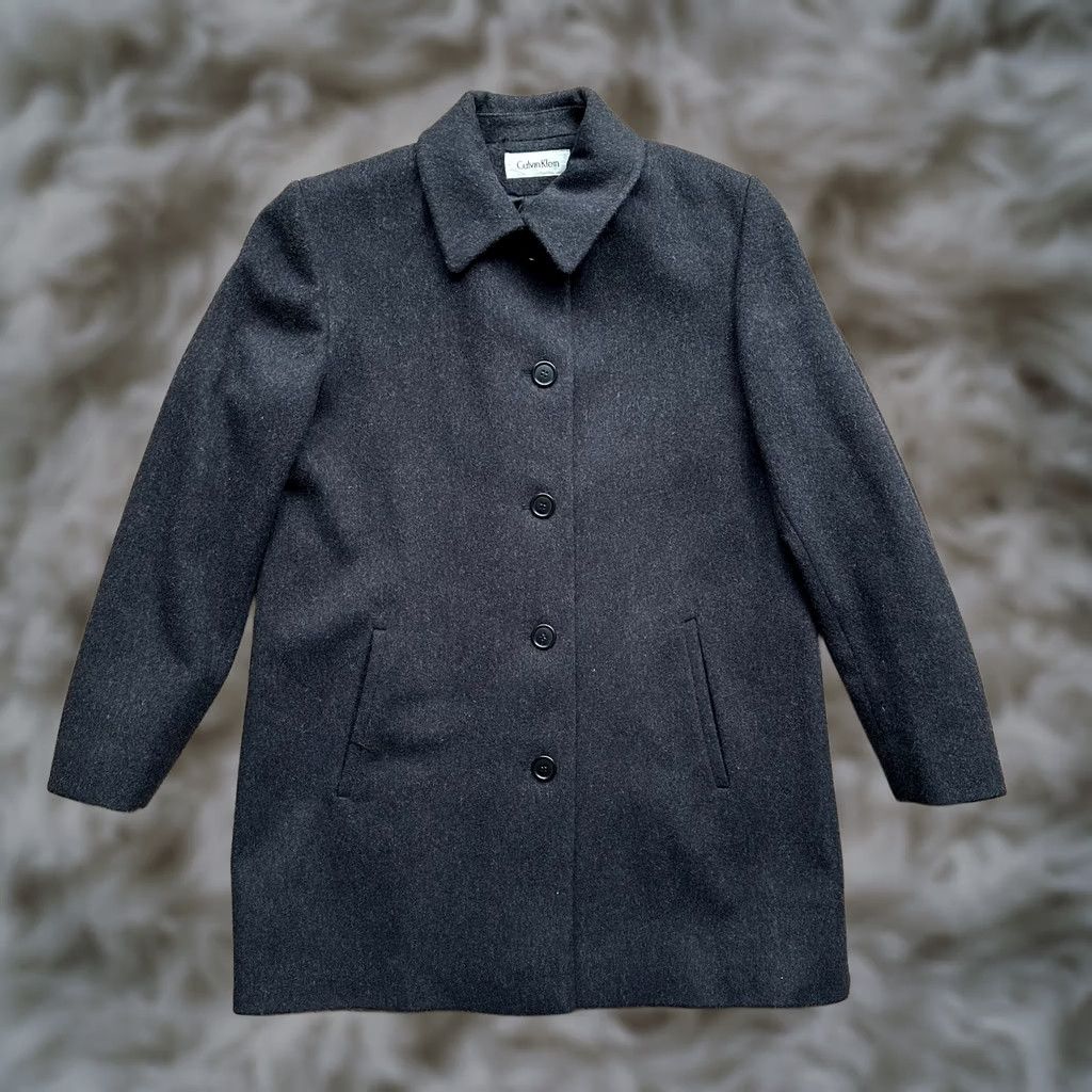 Calvin Klein Calvin Klein Coat Womens 8 100% Merino Wool Gray Jacket Size M / US 6-8 / IT 42-44 - 1 Thumbnail