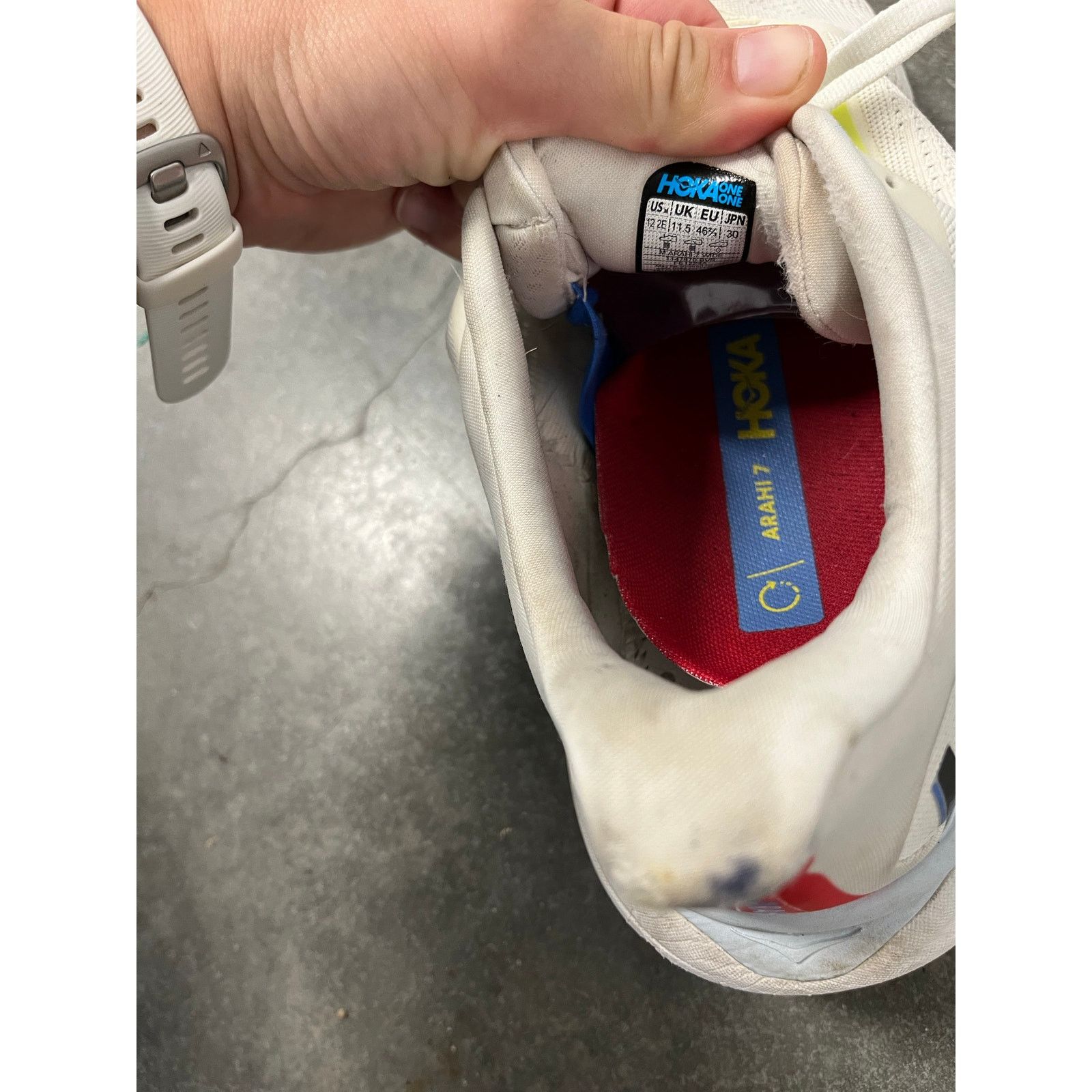 Hoka Hoka Arahi 7 White Running Shoes. Mens Size 12 2E Size US 12 / EU 45 - 5 Thumbnail