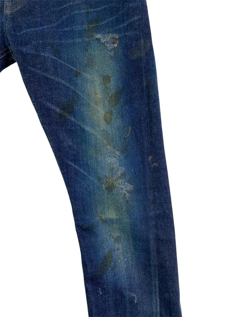 Japanese Brand Vtg 90s japanese brand distressed design skinny denim Size US 29 - 4 Thumbnail