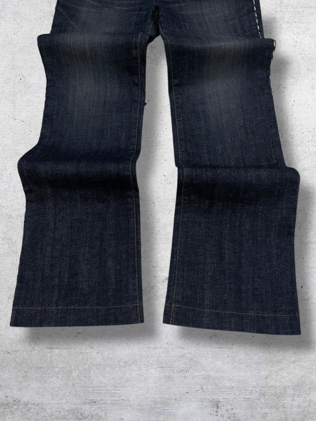 Burberry VINTAGE BURBERRY LONDON DESIGNER FLARED PLATTED OG DENIM Size US 28 / EU 44 - 3 Thumbnail