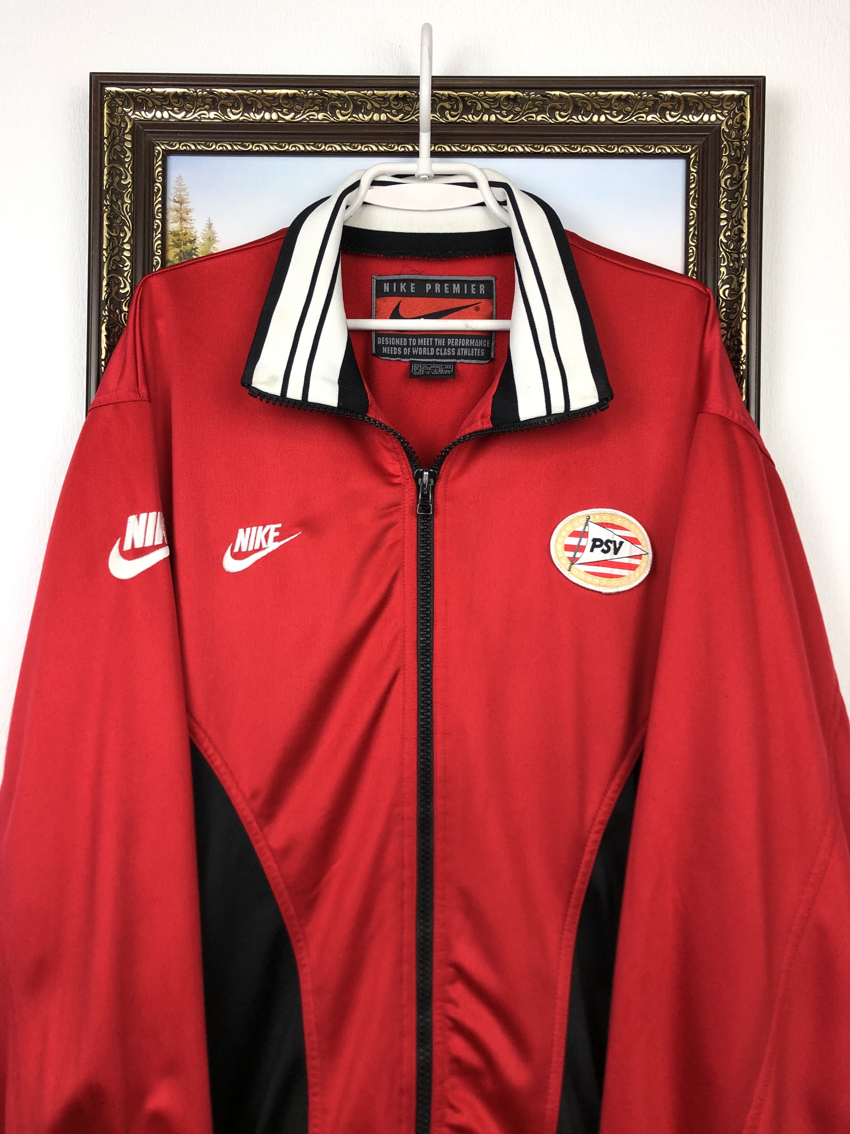 Nike Vintage 90's Nike PSV Eindhoven Football Jacket Soccer Track Size US XL / EU 56 / 4 - 2 Thumbnail