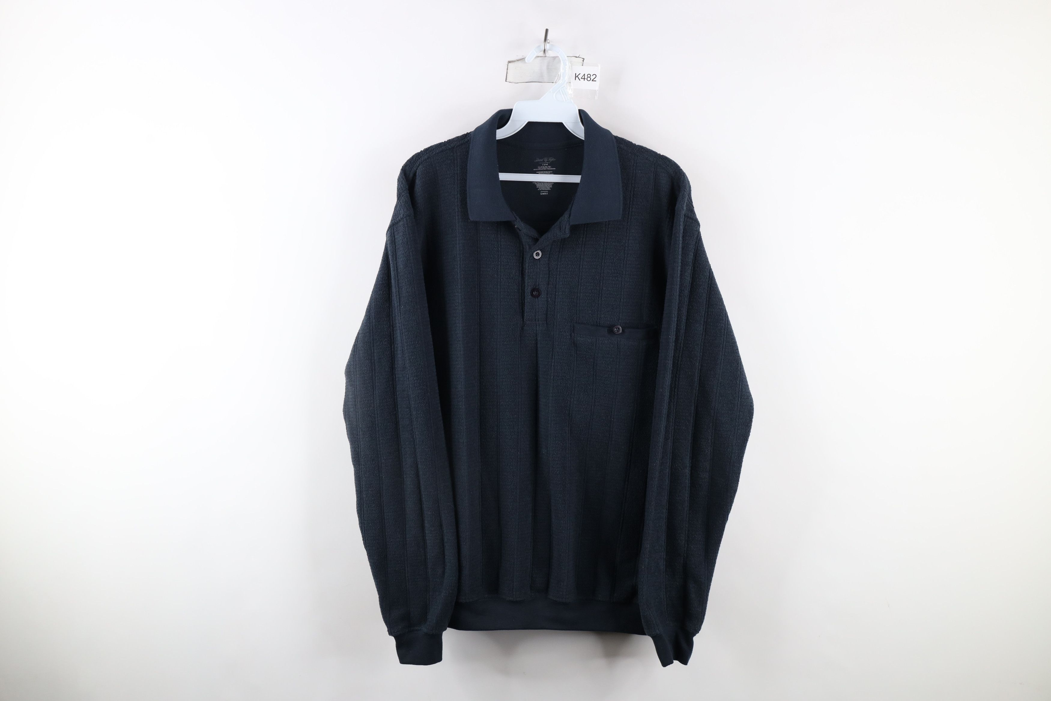 Vintage Vintage 90s Streetwear Fleece Collared Pullover Sweater Size US M / EU 48-50 / 2 - 1 Thumbnail