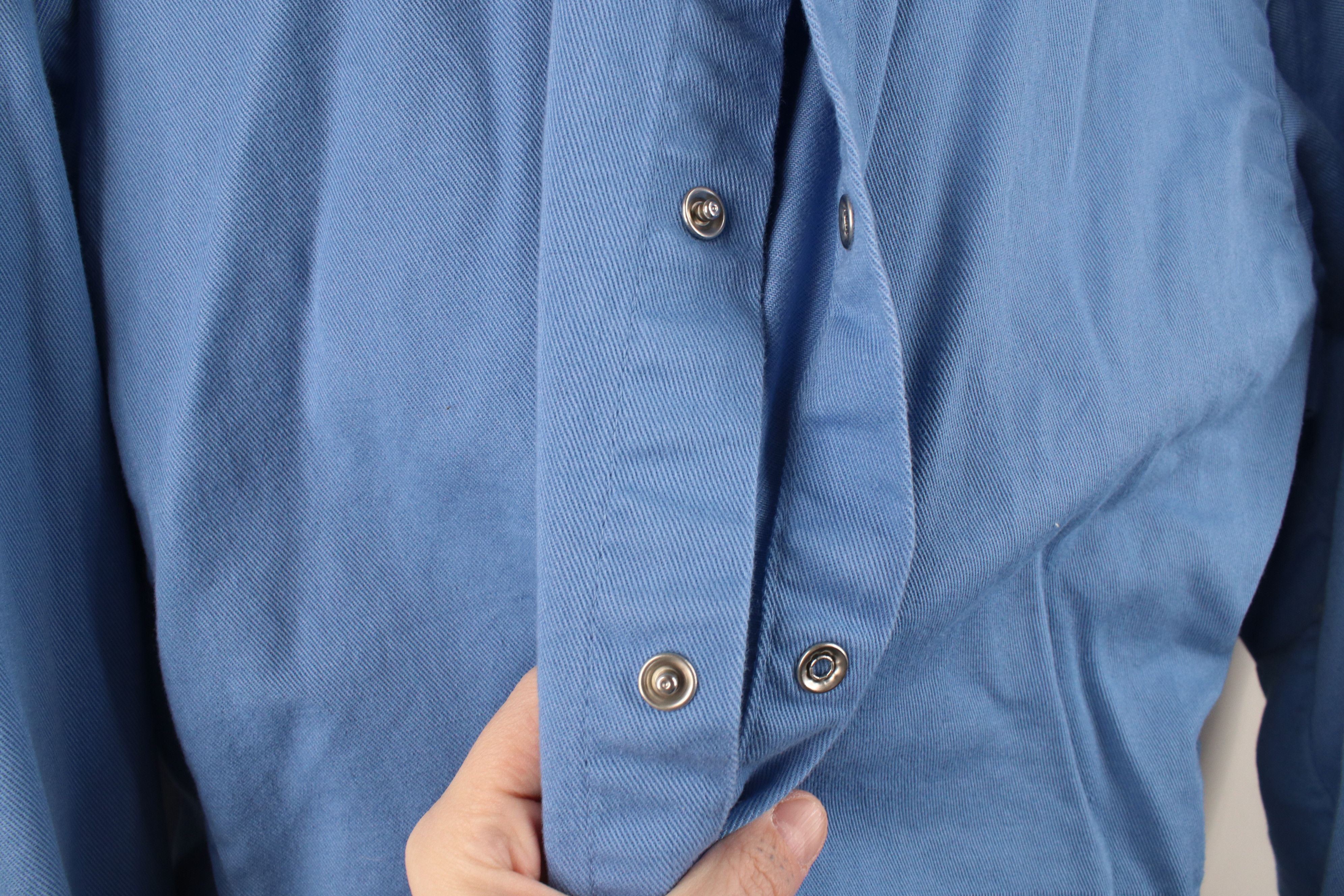 Vintage Bulwark FR Fire Flame Resistant Twill Snap Button Shirt Size US L / EU 52-54 / 3 - 6 Thumbnail