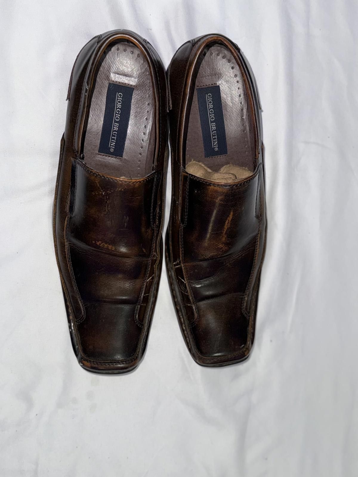 Giorgio Brutini Giorgio Brutini Men's 159042 Slip-On Brown Leather Loafer Size US 9 / EU 42 - 6 Thumbnail