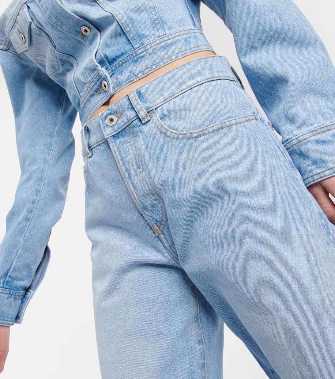 Off-White o1y1225 Denim Pant in Blue Size 25" / US 0 / IT 36 - 3 Thumbnail