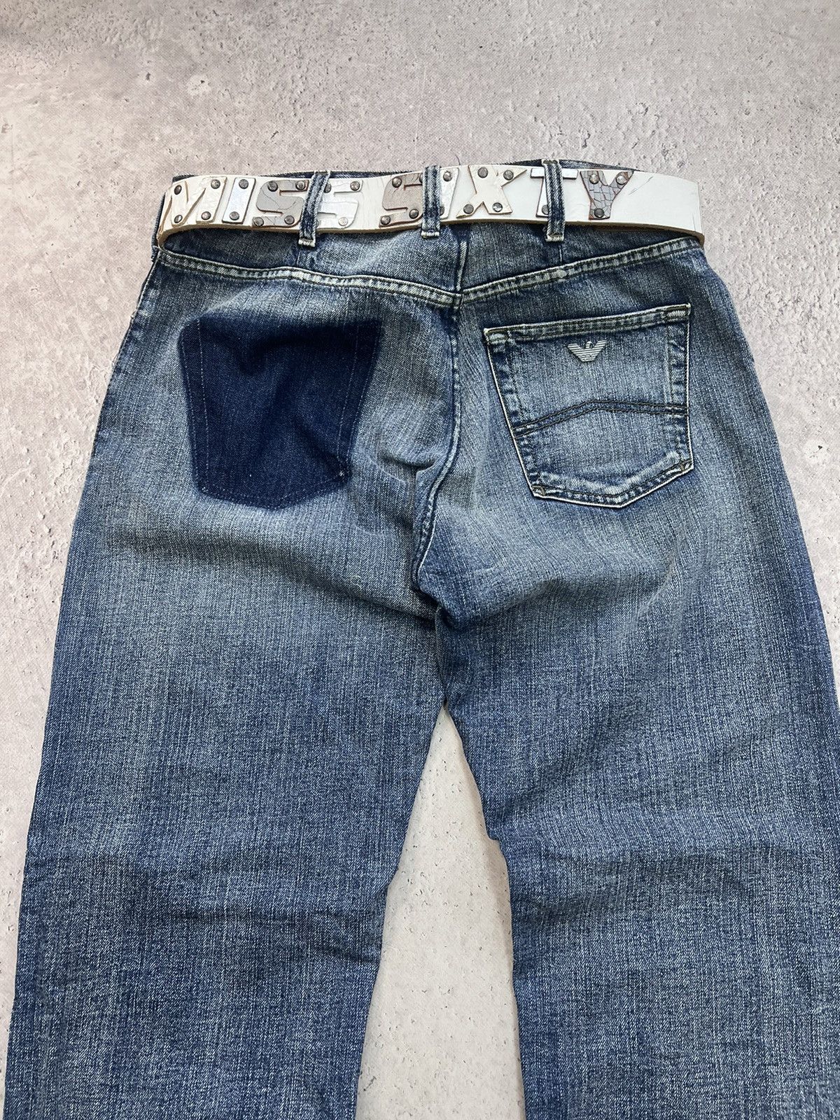 Emporio Armani Vintage Rick Owens Balenciaga Style Armani Jeans Washed 90s Size US 32 / EU 48 - 13 Thumbnail